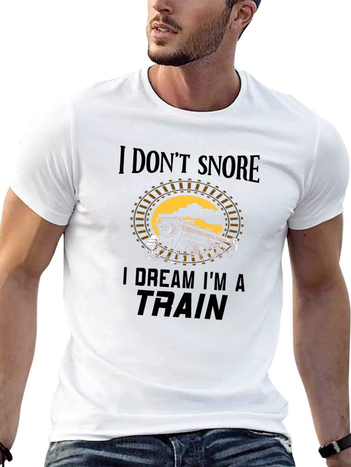 Funny I Dream Im a Train Graphic T-Shirt
