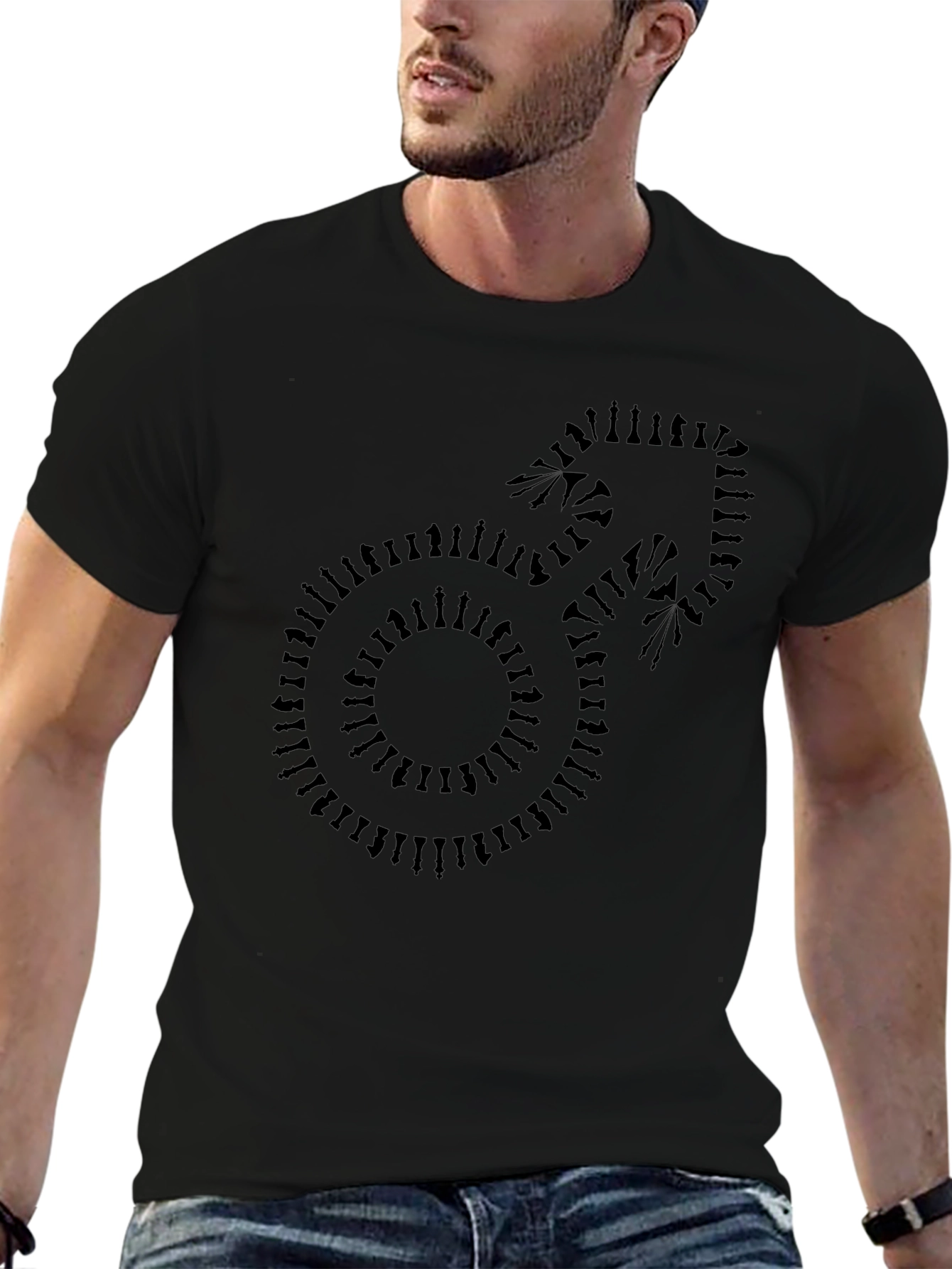 Chess Piece Symbol Black T-Shirt