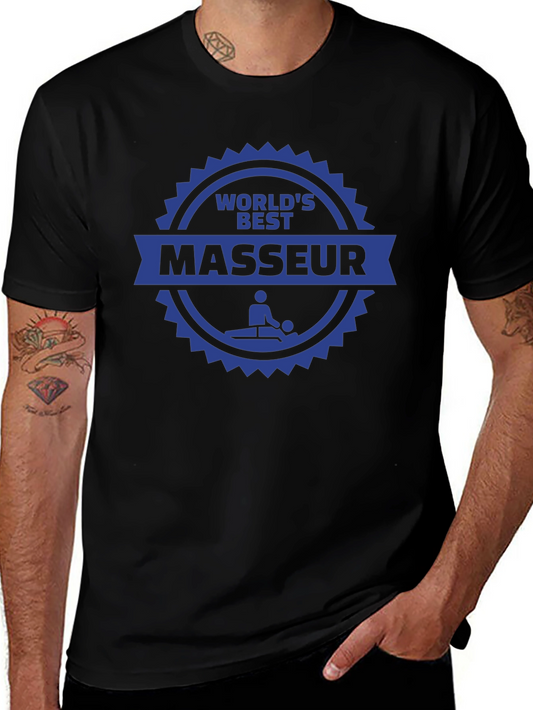 Worlds Best Masseur T-Shirt - Massage Therapist Gift