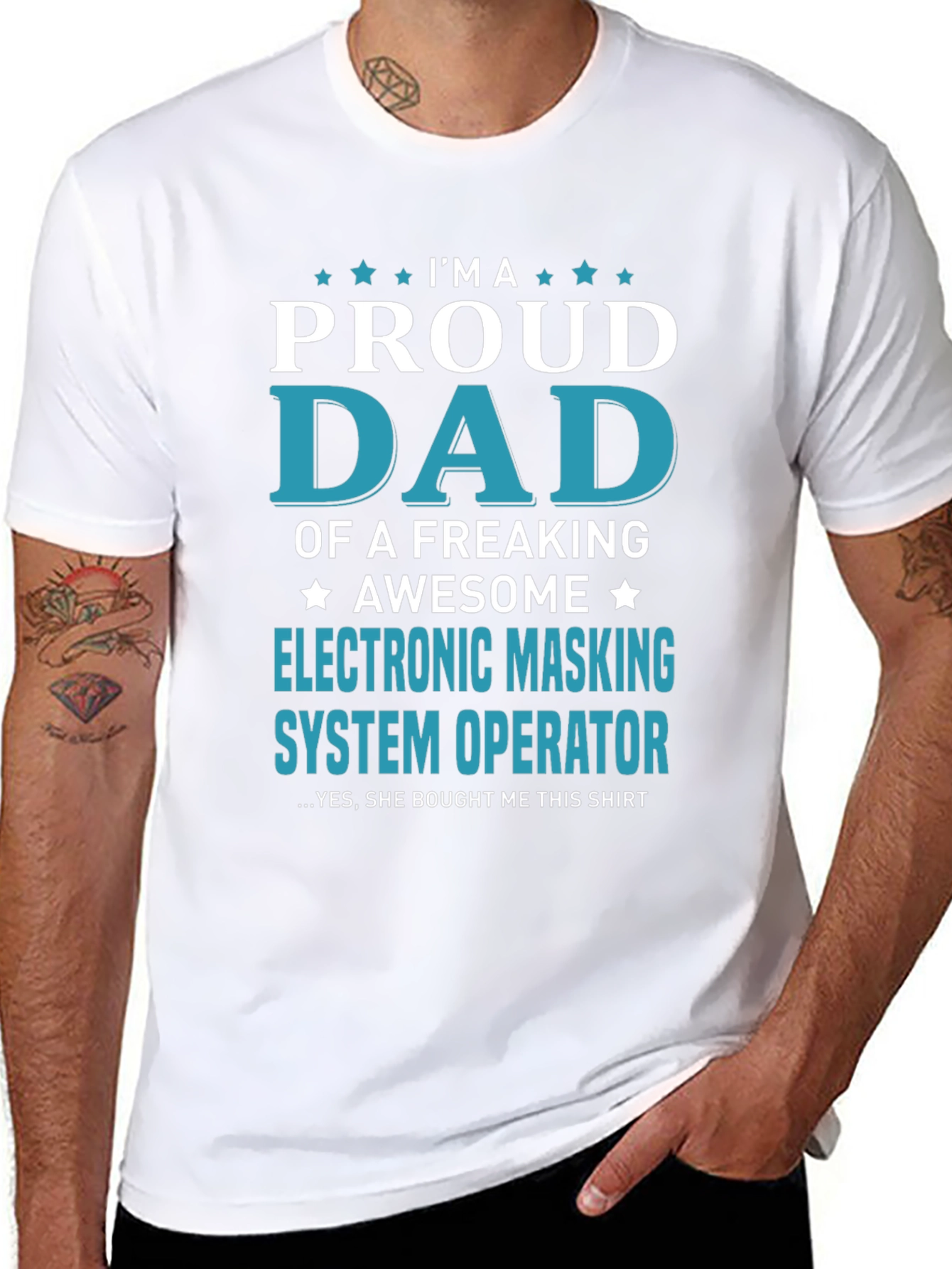 Proud Dad Electronic Masking System Operator T-Shirt