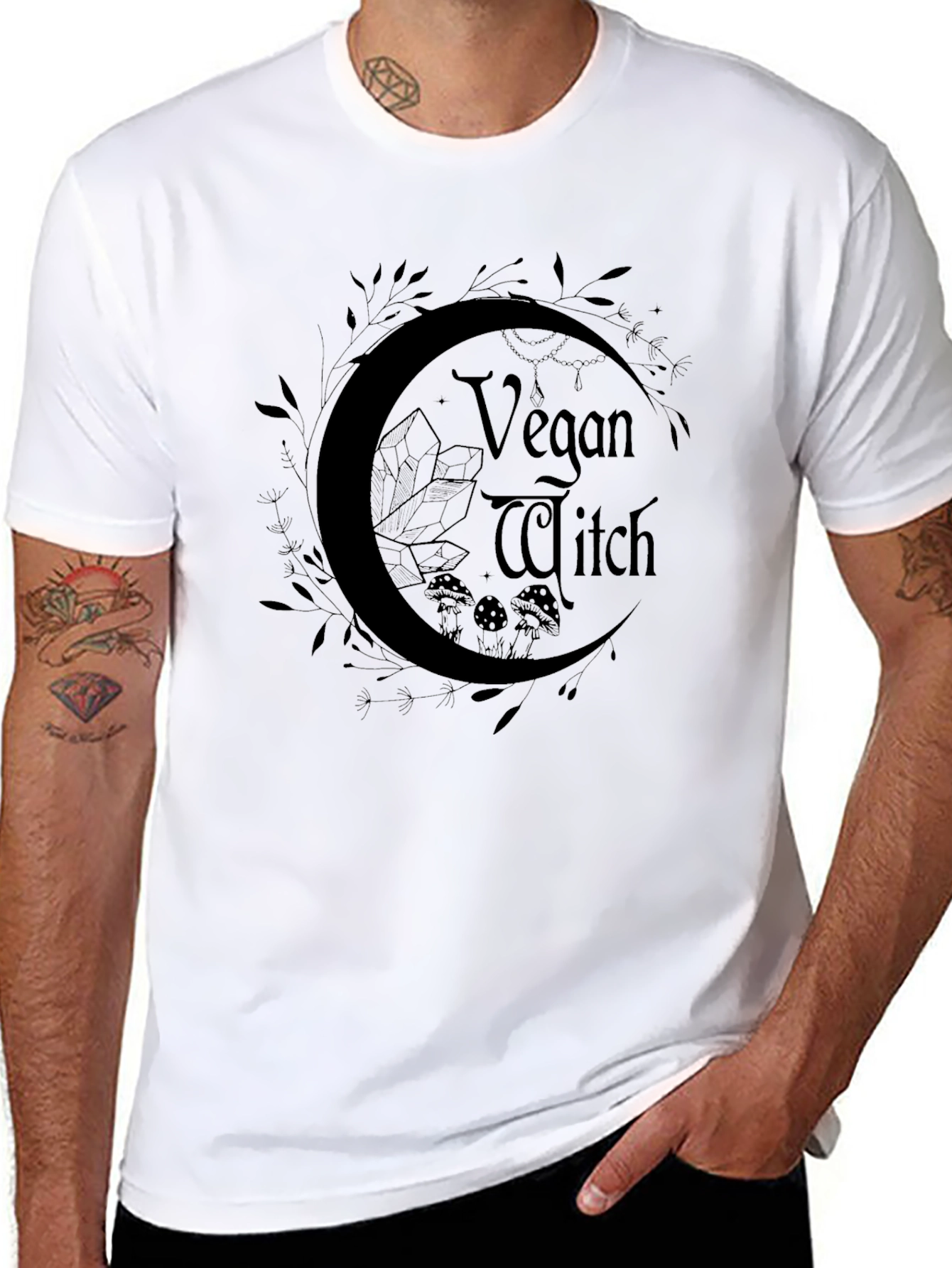 Vegan Witch T-Shirt Black Graphic Tee