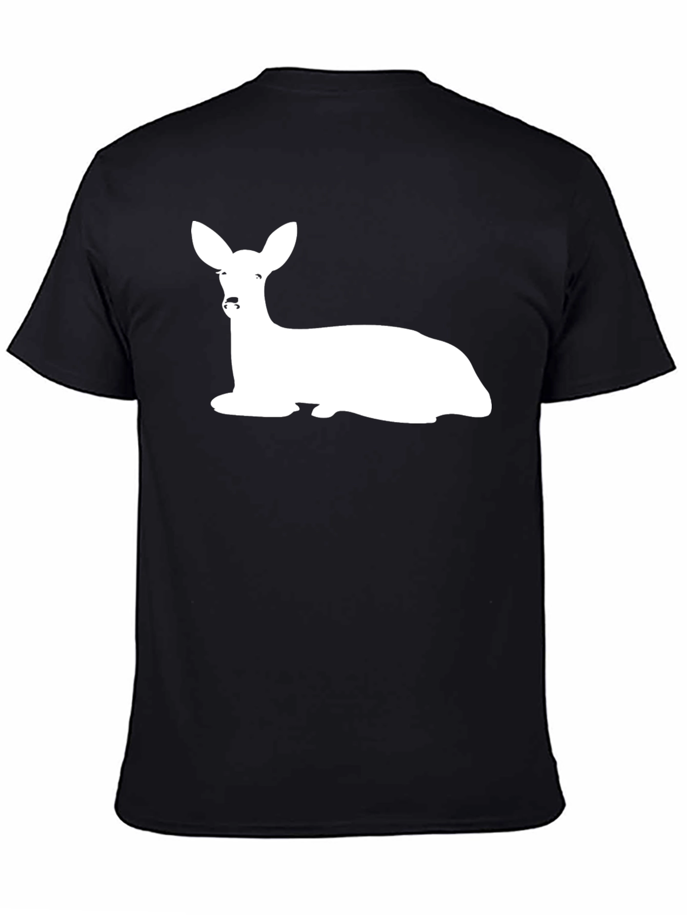 Deer Graphic Black T-Shirt