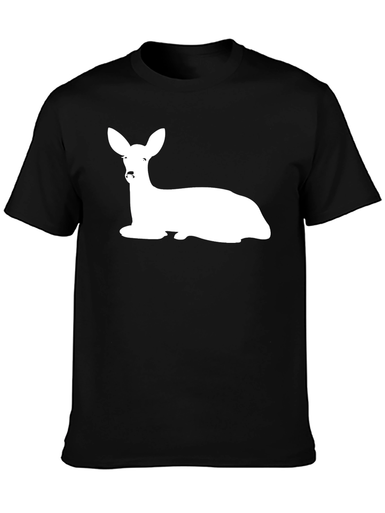 Deer Graphic Black T-Shirt