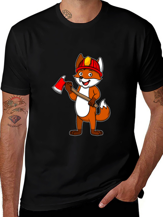 Fox Firefighter Graphic T-Shirt