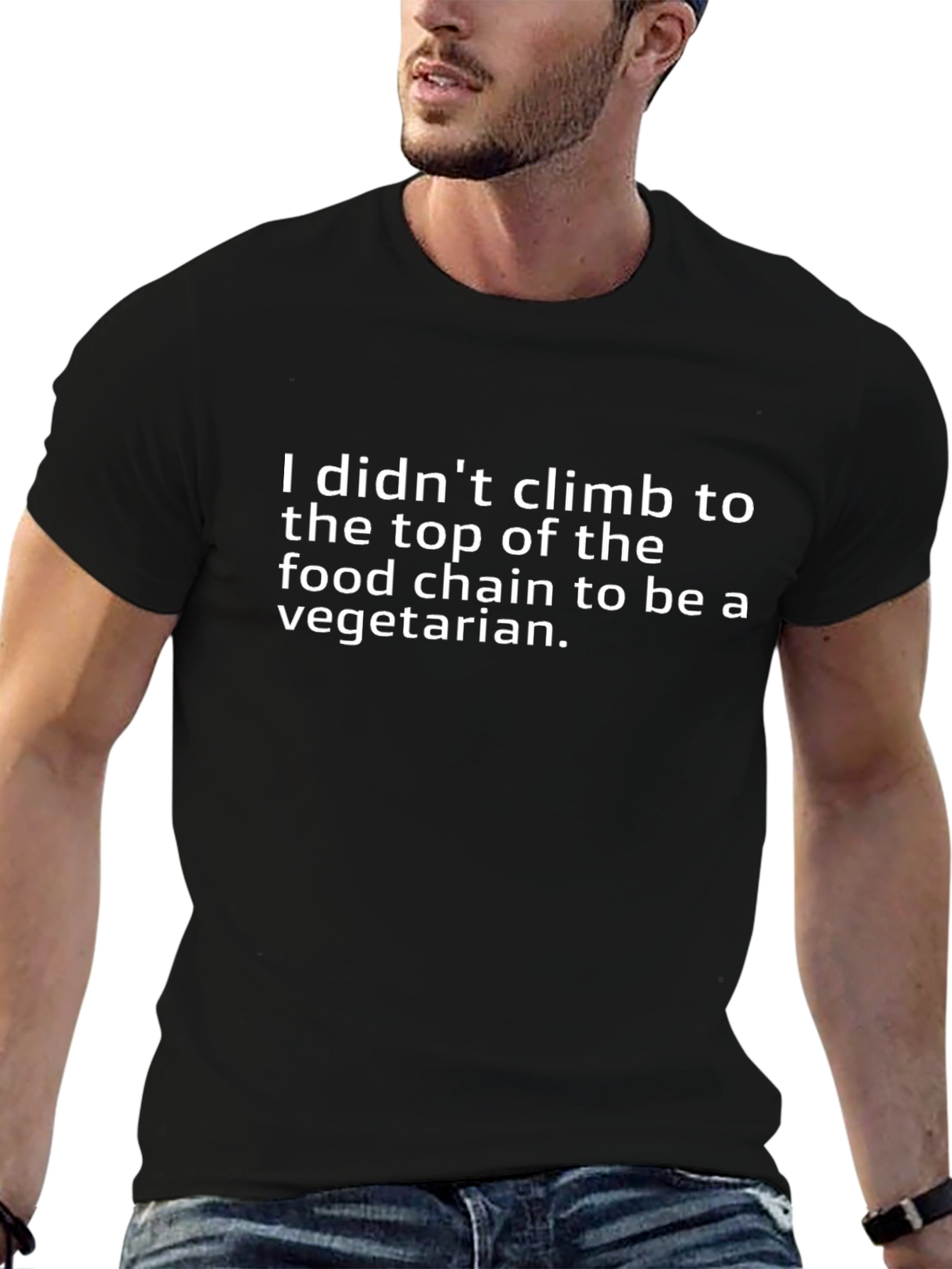 Funny Food Chain T-Shirt - Vegetarian Joke Tee