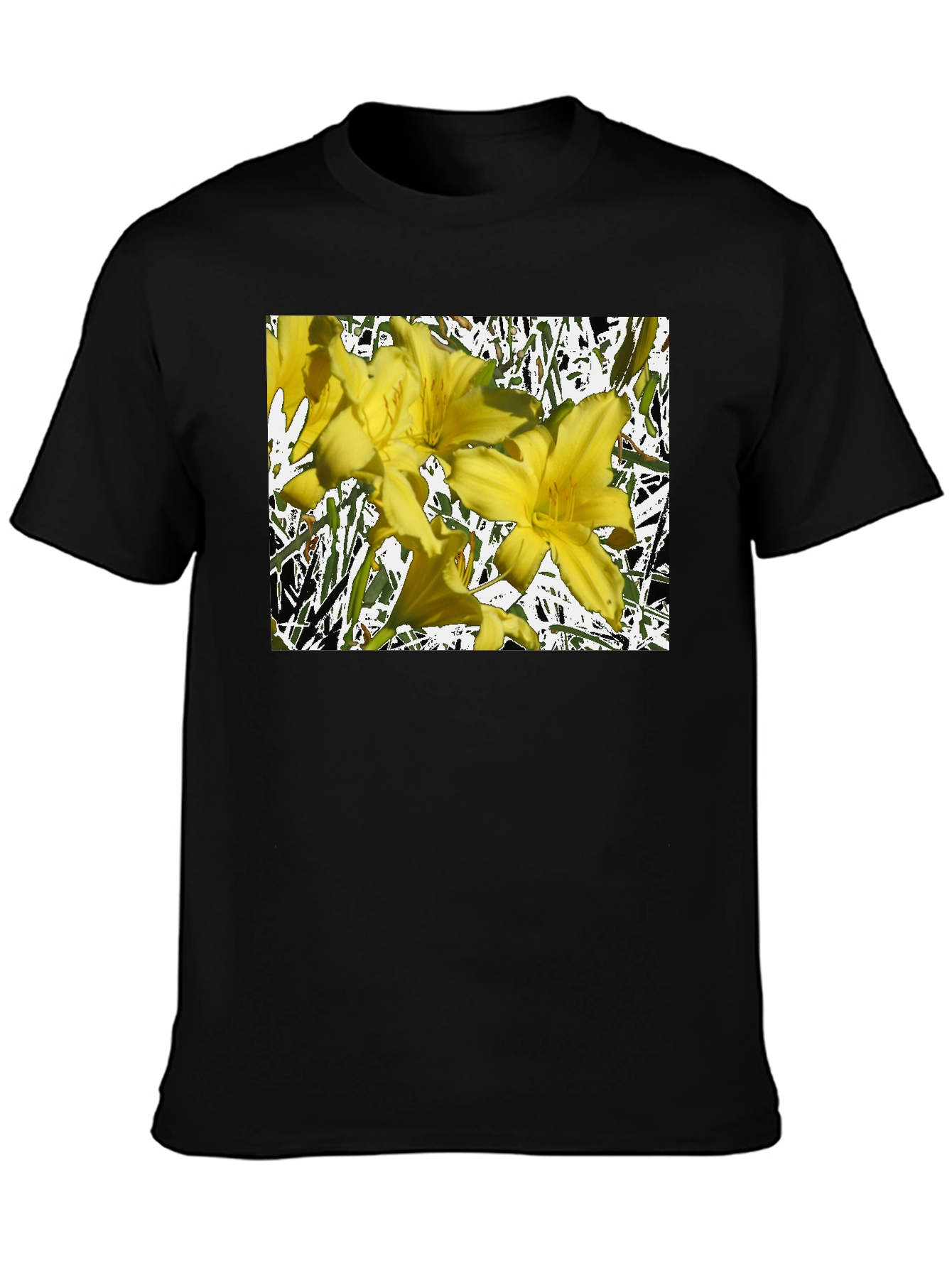 Floral Graphic Tee - Black