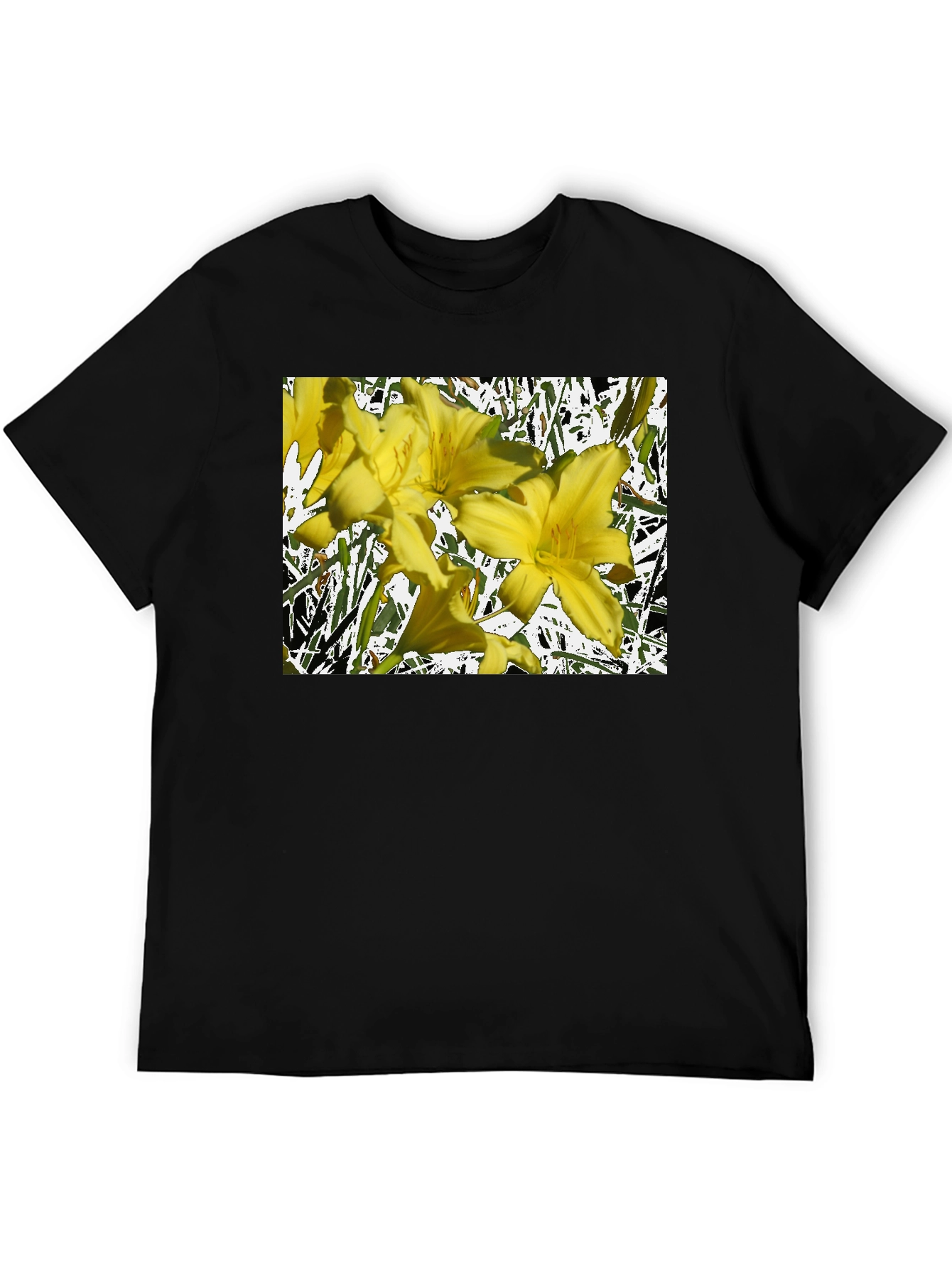 Floral Graphic Tee - Black