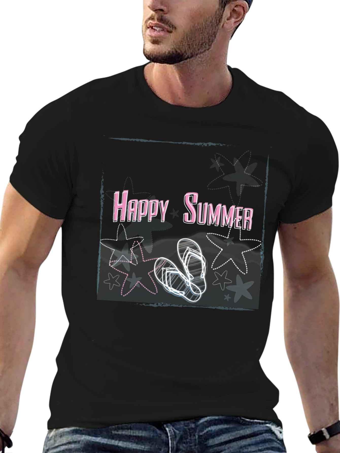 Happy Summer Graphic T-Shirt - Relaxed Fit