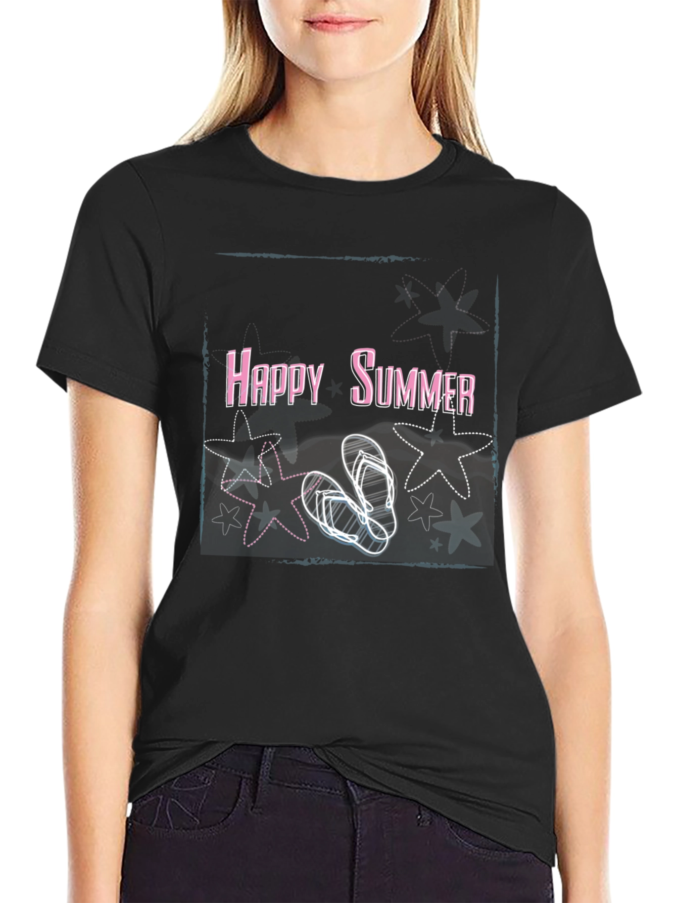 Happy Summer Graphic T-Shirt - Relaxed Fit