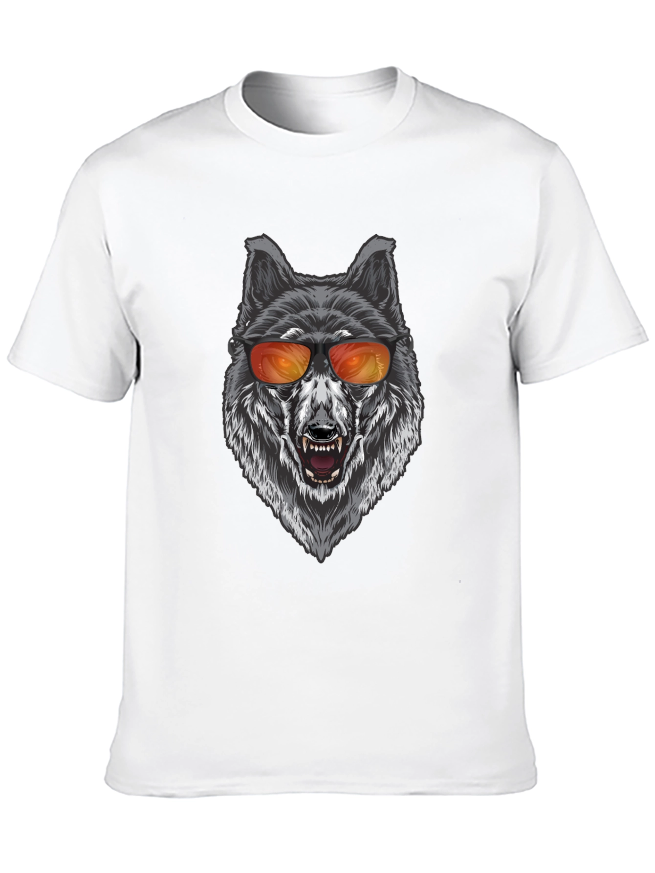 Cool Wolf Graphic T-Shirt - Black
