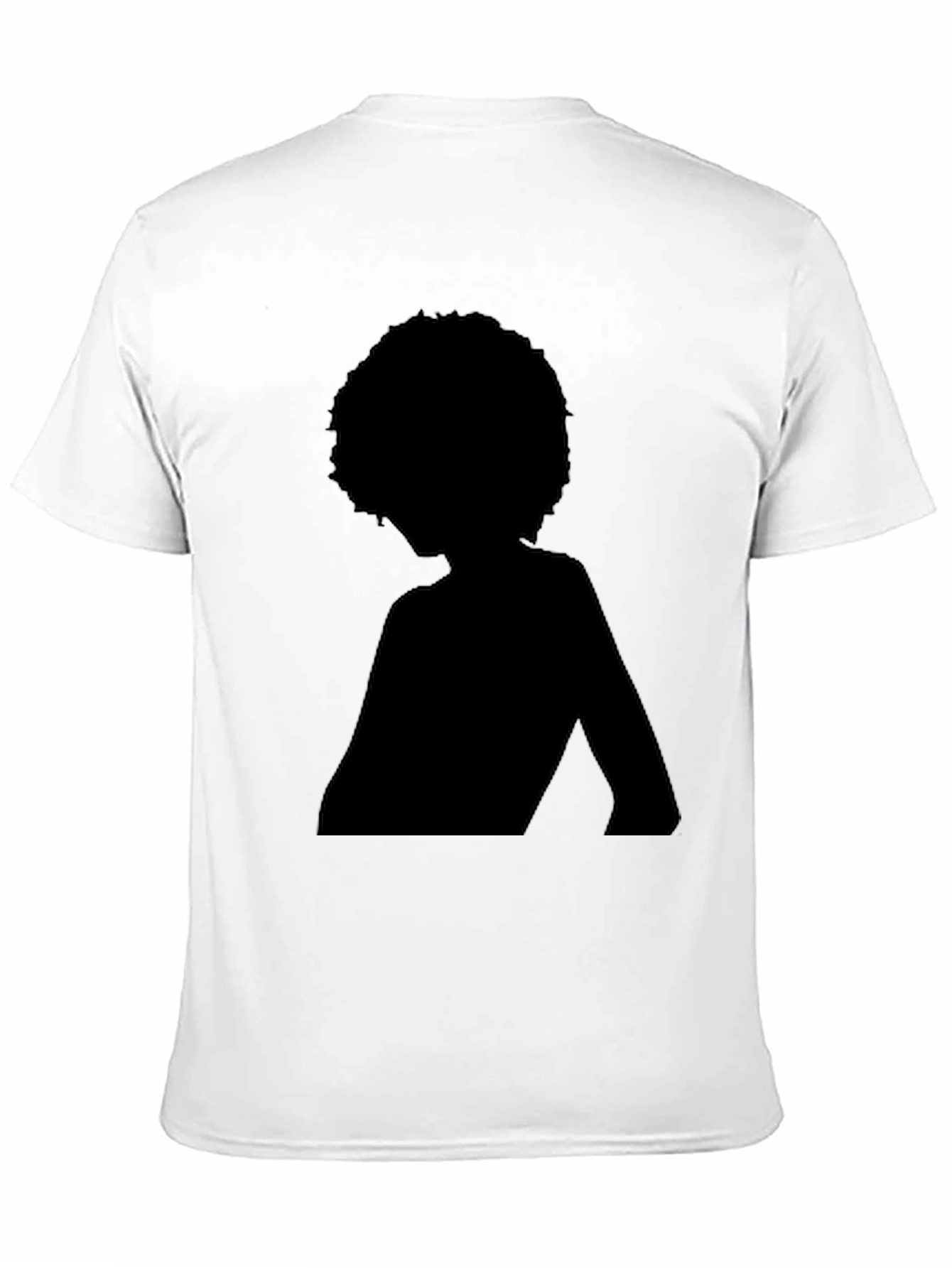 Silhouette Afro T-Shirt - Bold Black Design