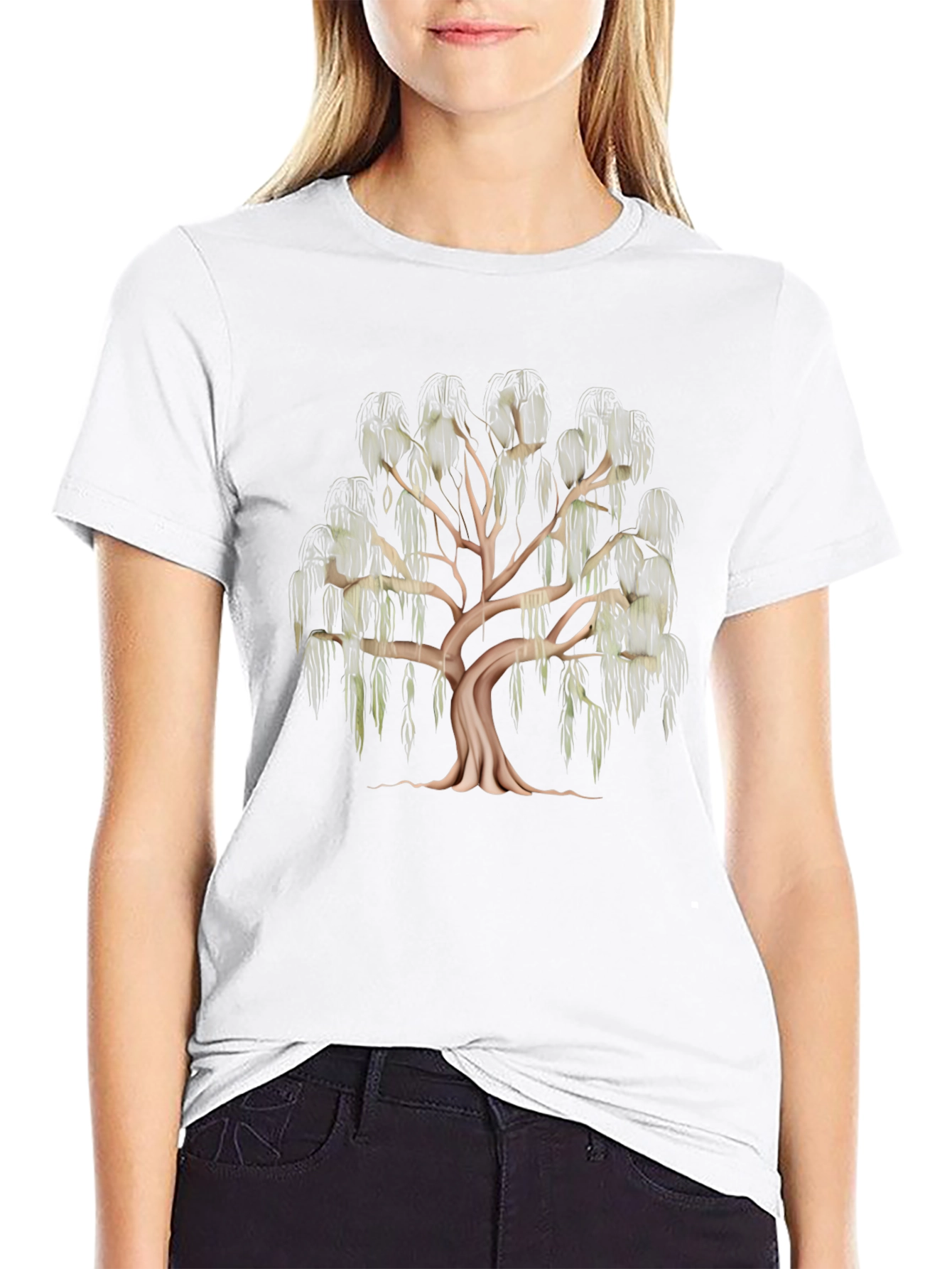Willow Tree Graphic Black T-Shirt