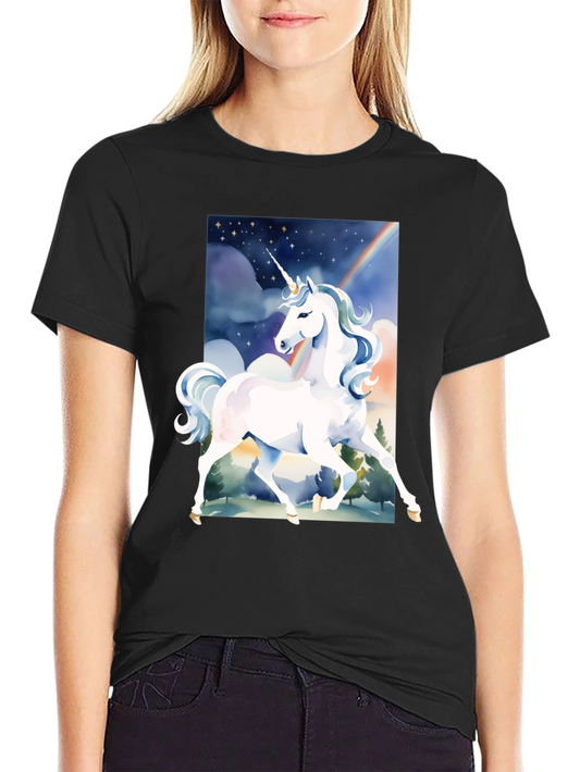 Unicorn Rainbow Graphic Tee - Fantasy T-Shirt