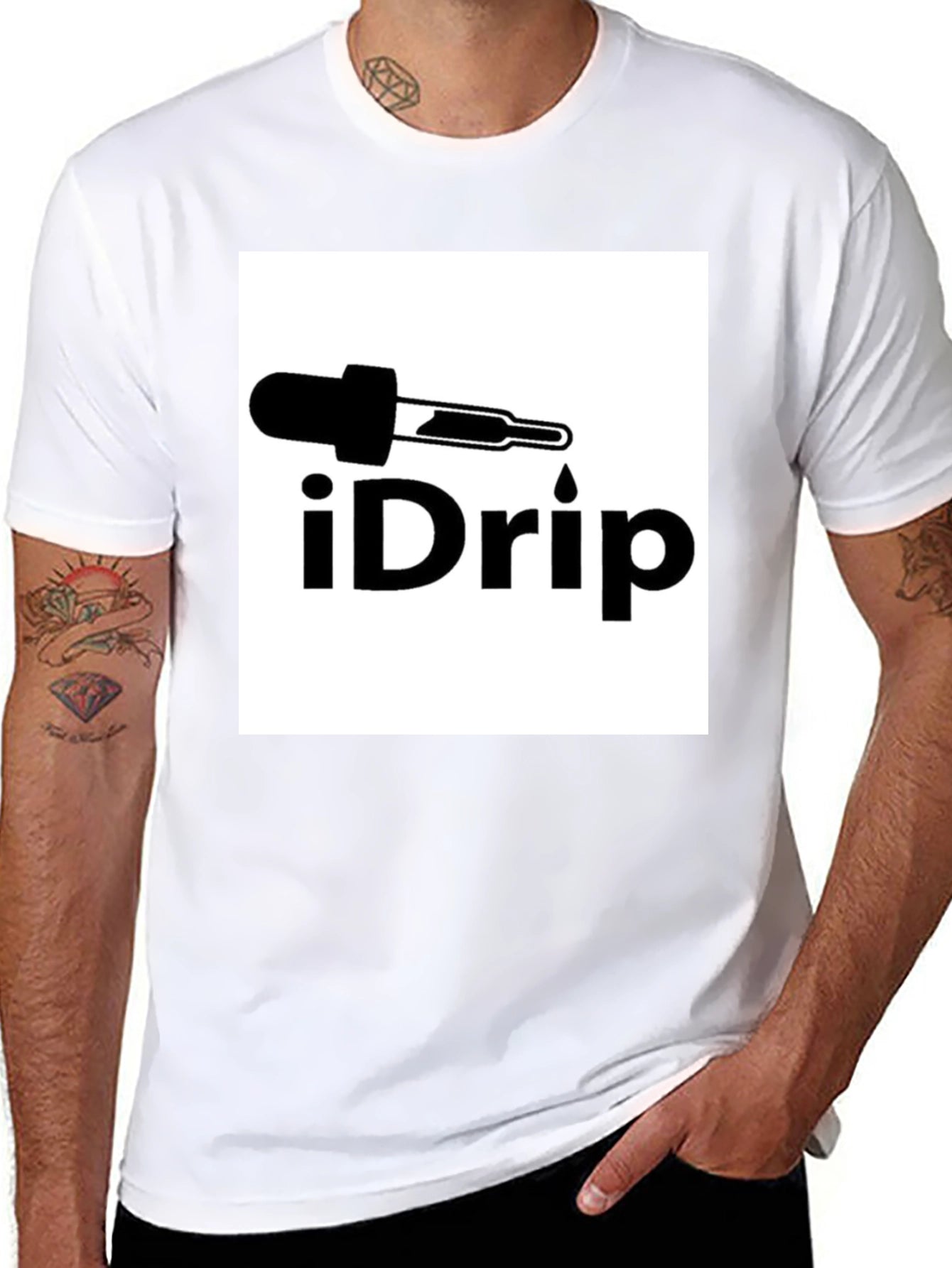iDrip Black T-Shirt - Stylish Graphic Tee