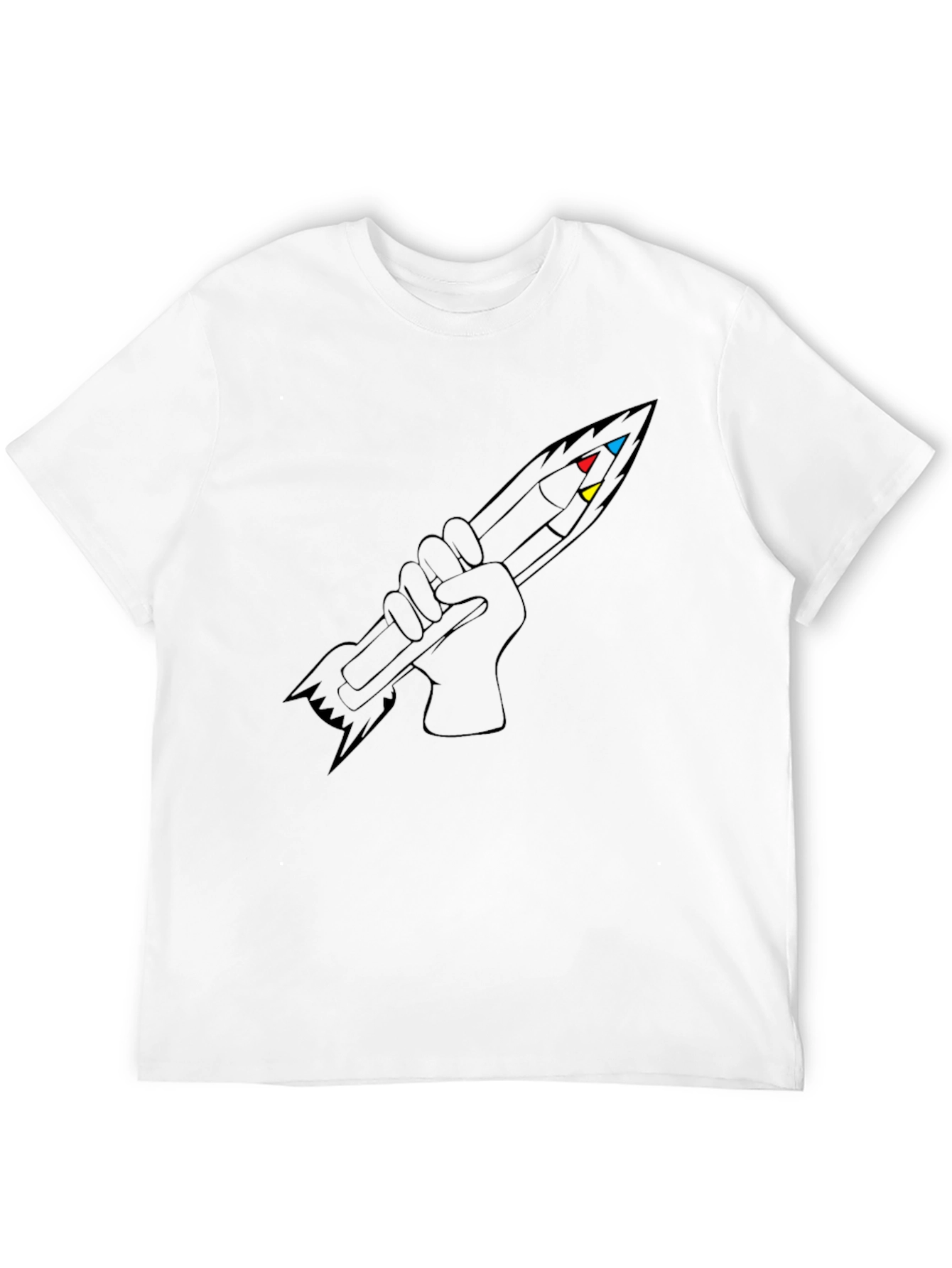 Rocket Fist Graphic Tee - Stylish Black Cotton T-Shirt