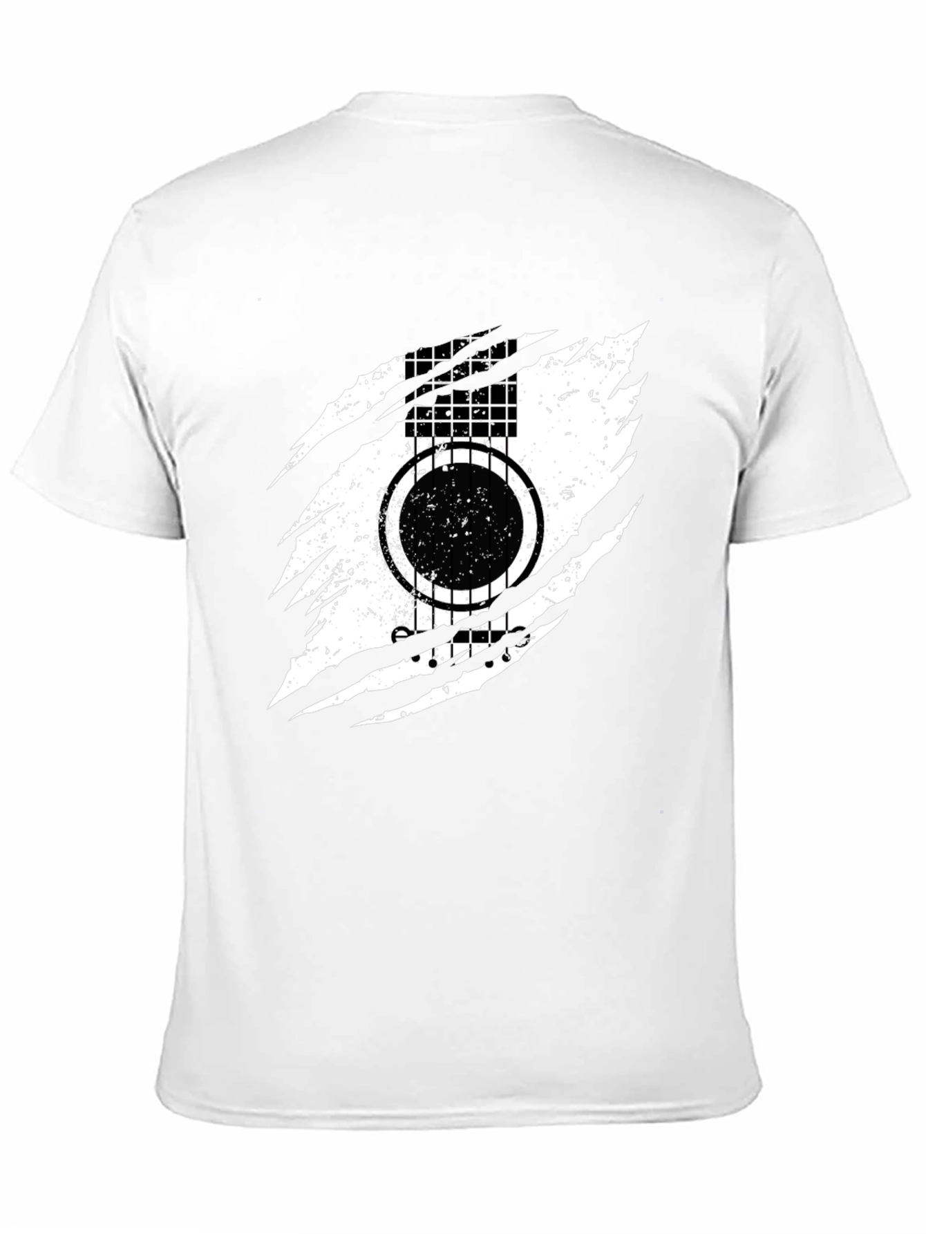 Guitar Ripped Graphic T-Shirt - Stylish Music Tee