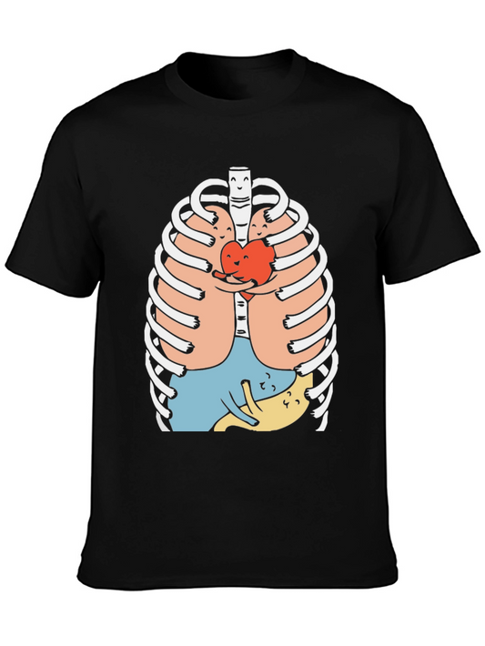 Anatomical Rib Cage Graphic Print T-Shirt