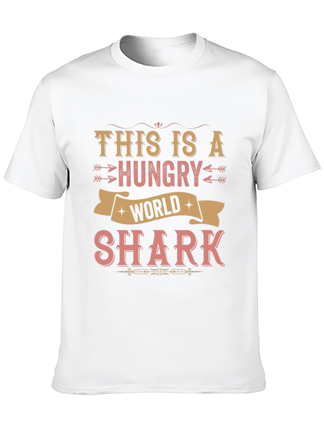 Hungry World Shark Black Graphic Tee
