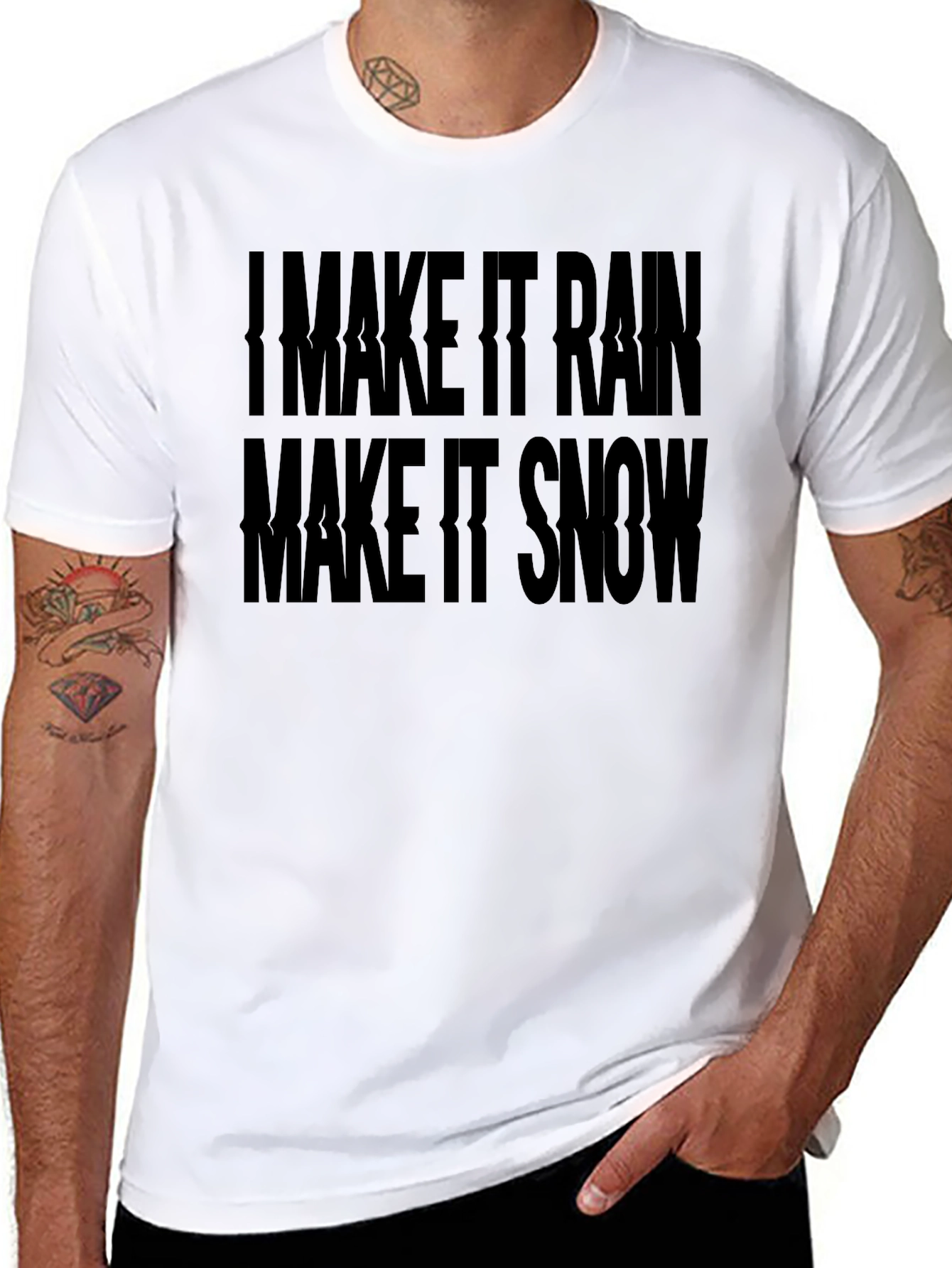 I Make It Rain Funny Graphic Black T-Shirt