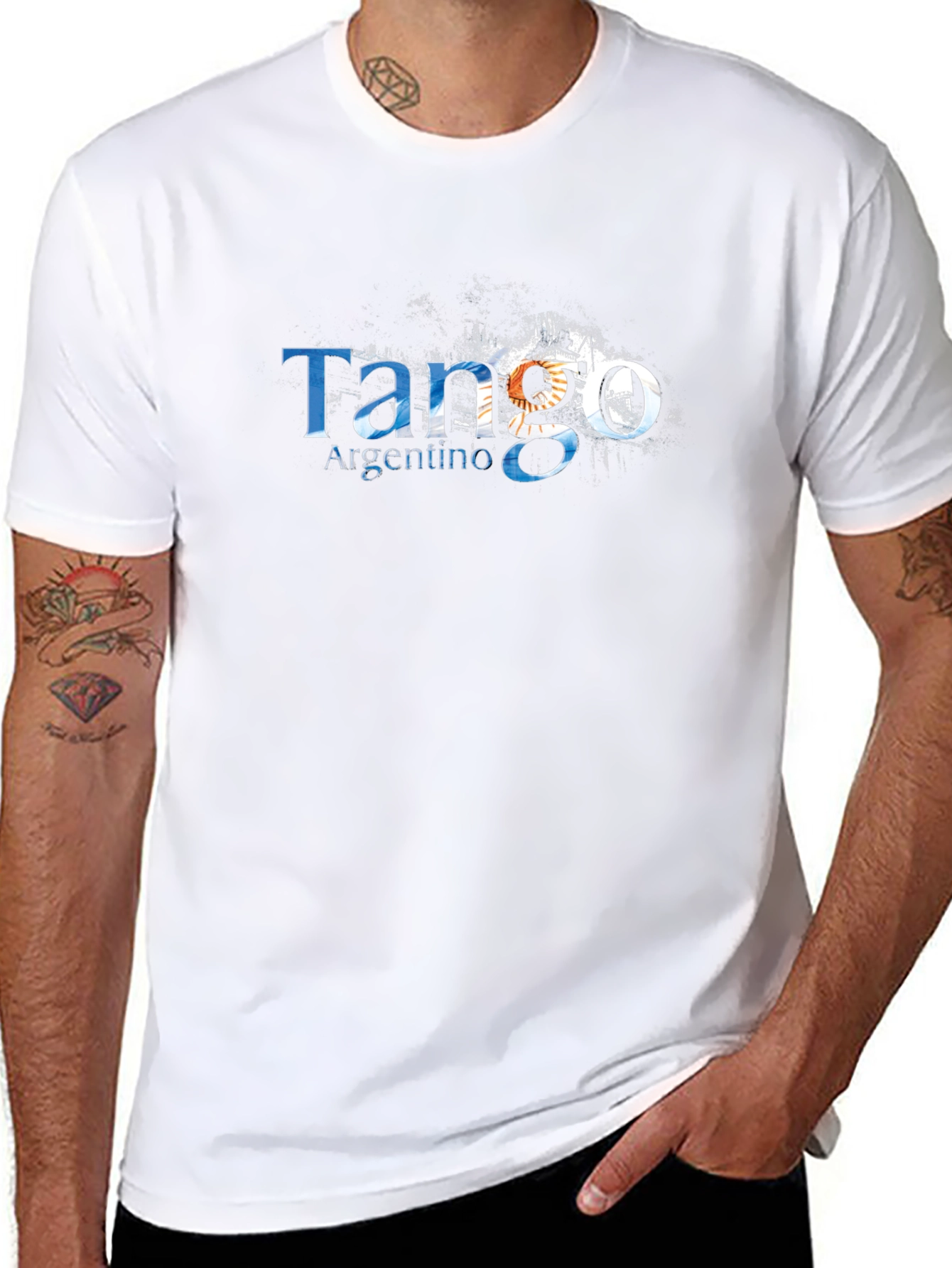 Tango Argentino Mens Black Graphic Tee