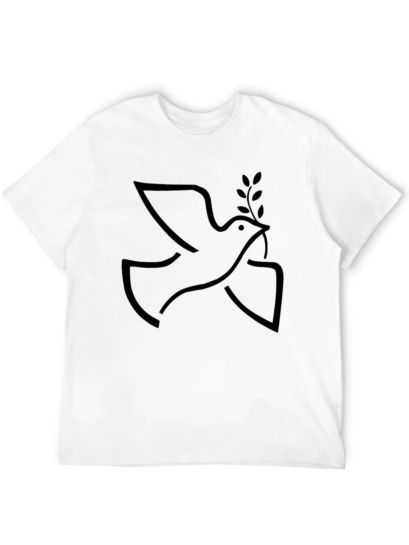 Peace Dove Graphic Tee - Soft Cotton Black T-Shirt