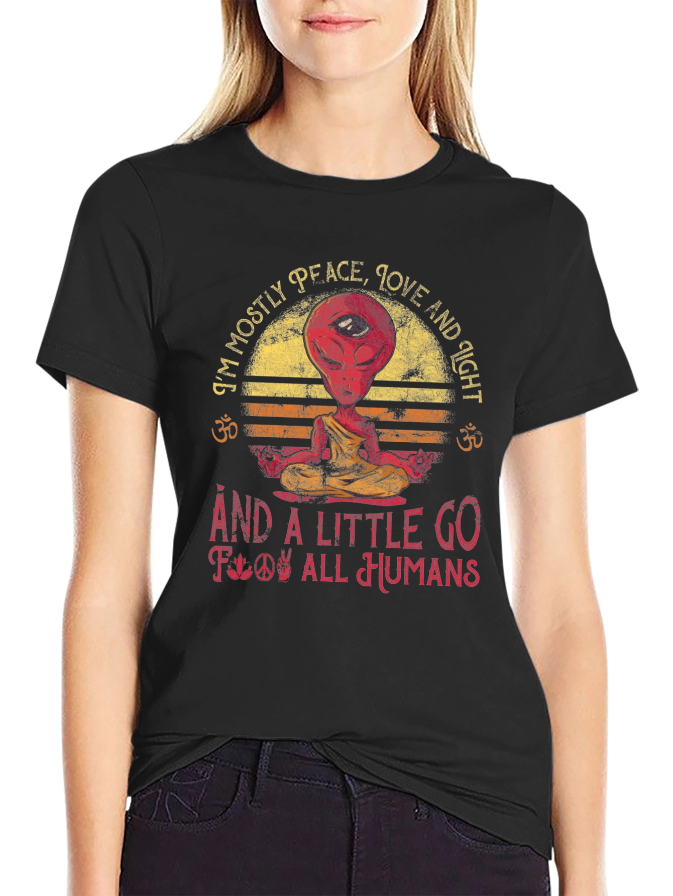Peace Love and Light Alien T-Shirt