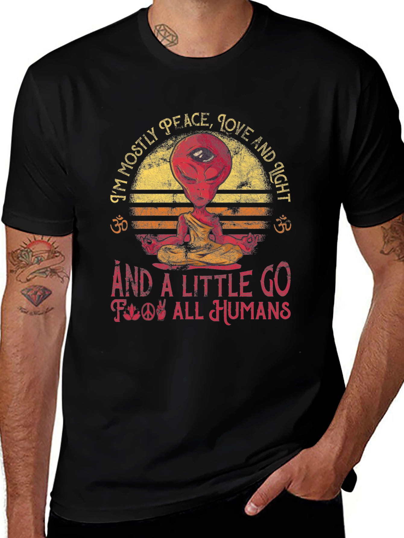 Peace Love and Light Alien T-Shirt