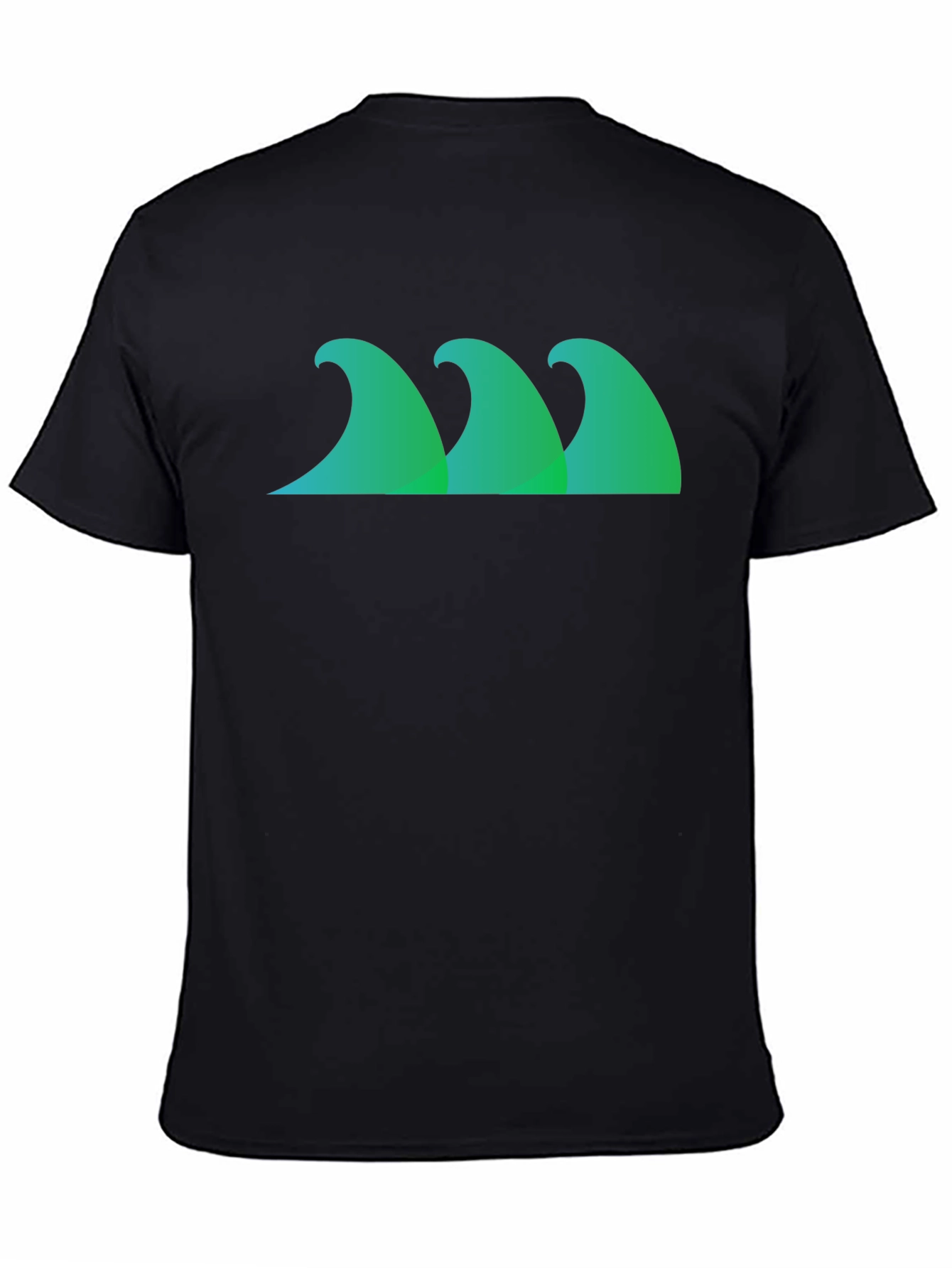 Wave Graphic Black T-Shirt