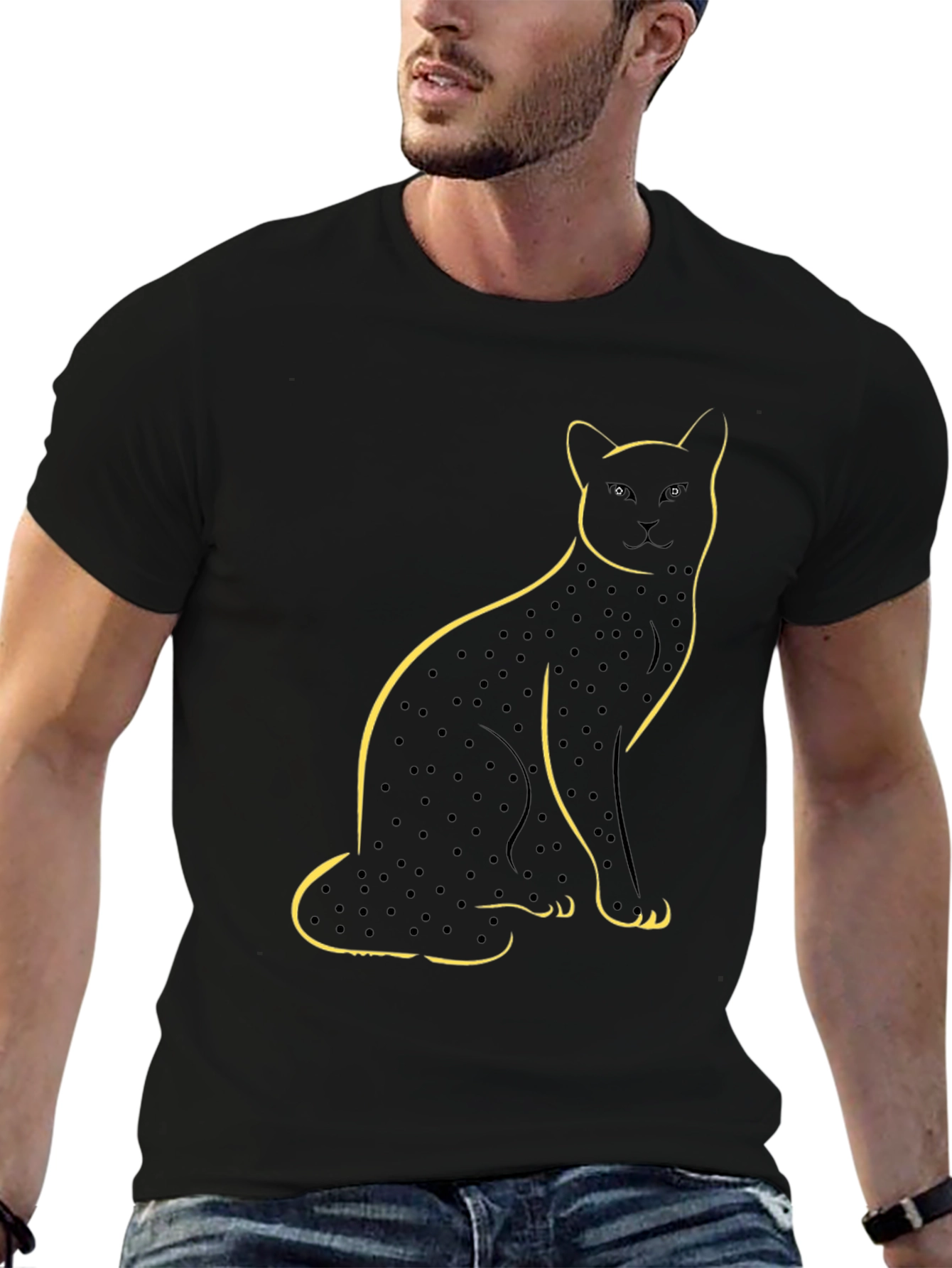 Black Cat T-Shirt - Unique Graphic Tee