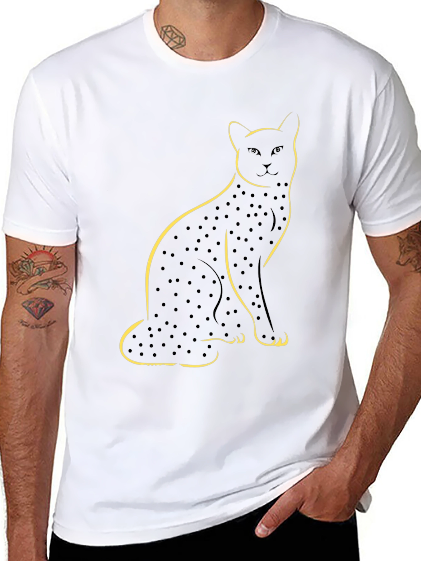 Black Cat T-Shirt - Unique Graphic Tee