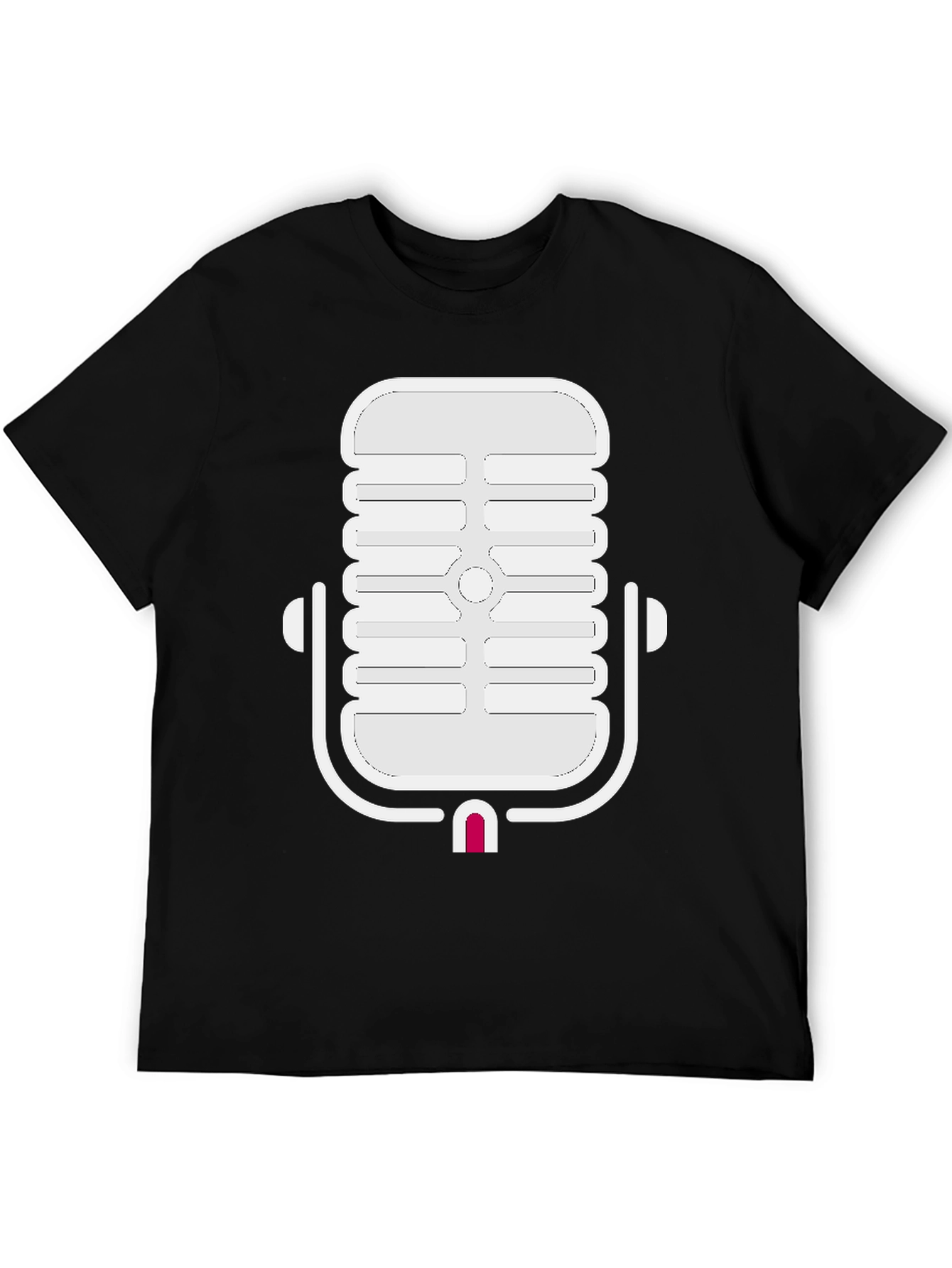 Retro Microphone Graphic Tee - Classic Cool