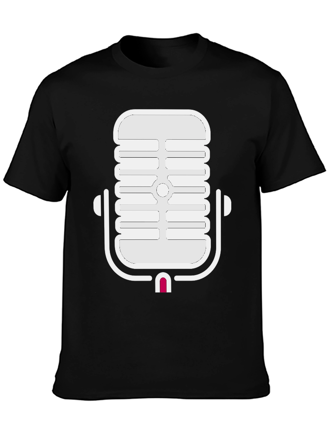 Retro Microphone Graphic Tee - Classic Cool