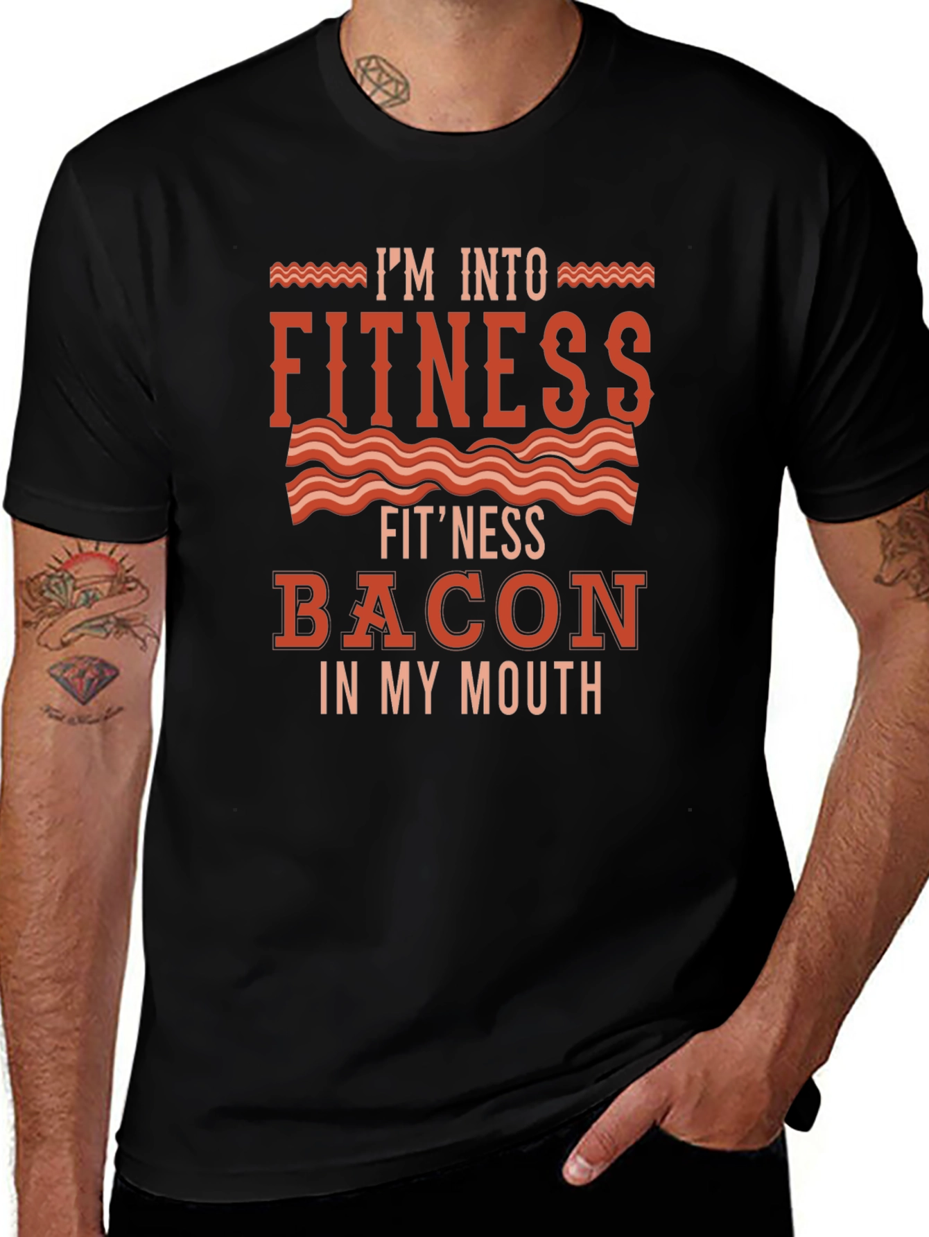 Funny Fitness Bacon T-Shirt