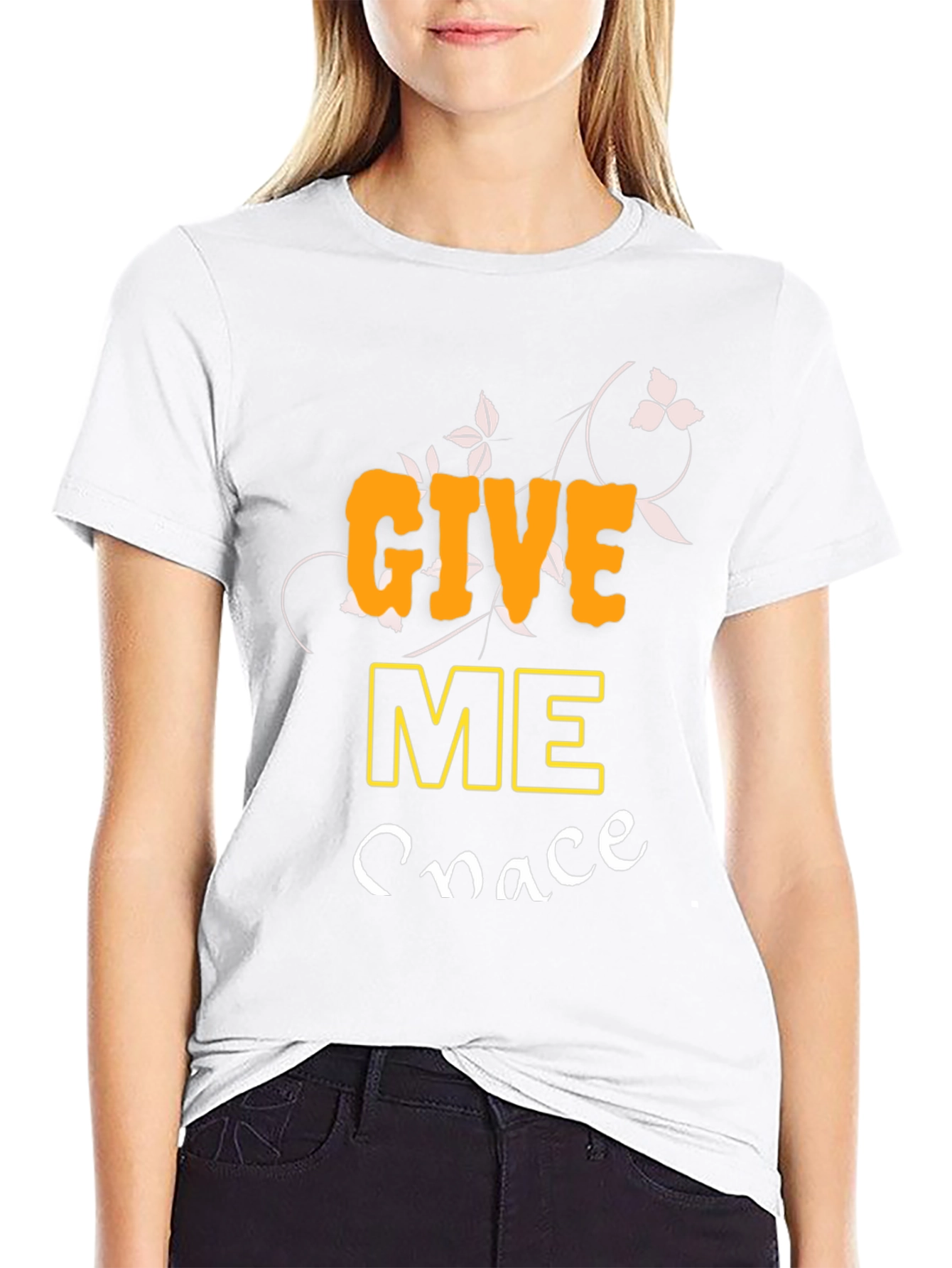 Give Me Space Graphic Print Black T-Shirt