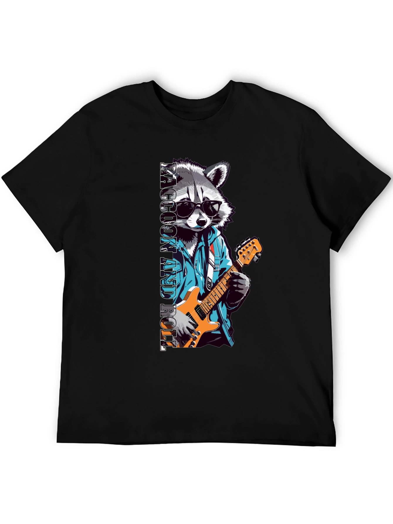 Cool Raccoon Rock and Roll T-Shirt