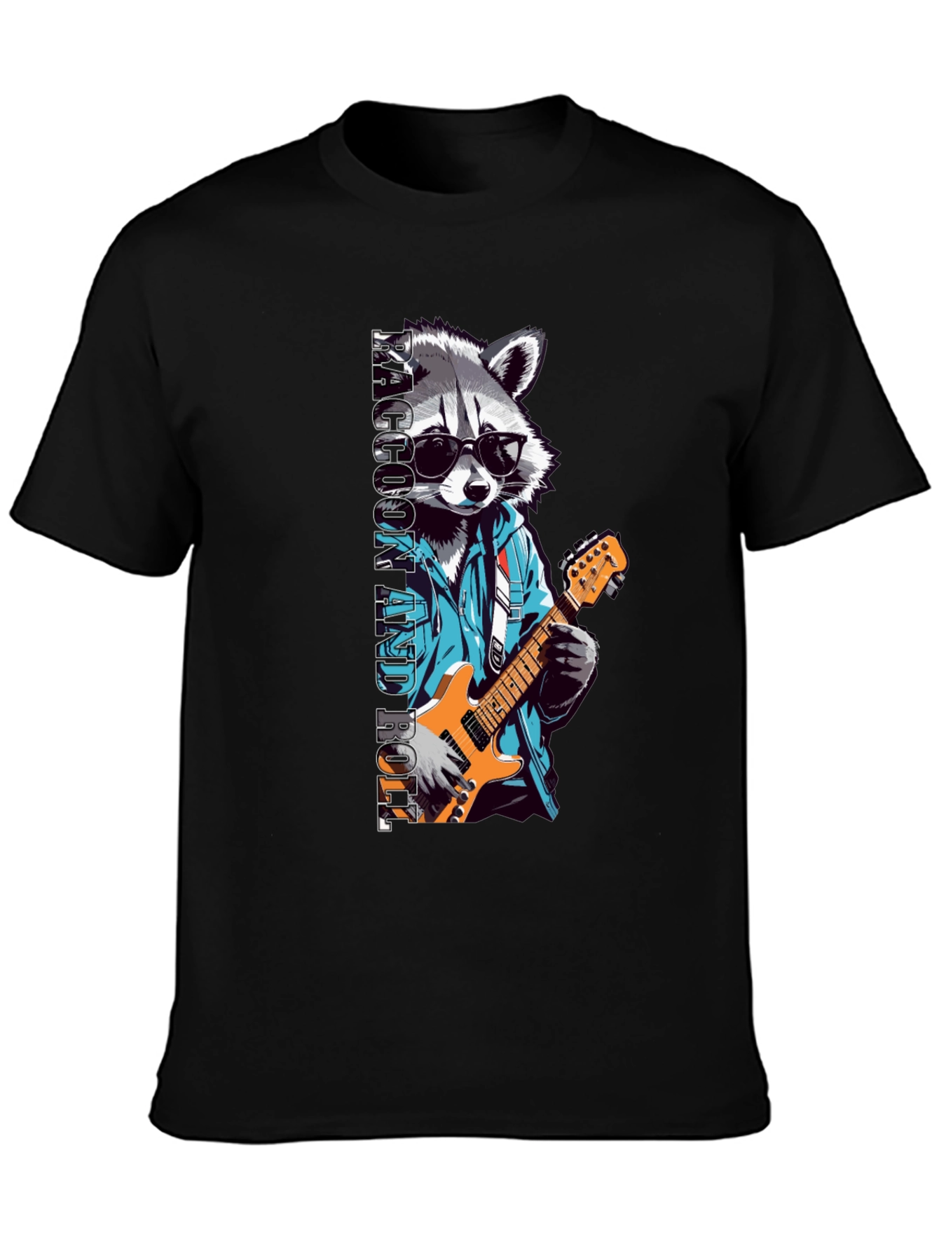 Cool Raccoon Rock and Roll T-Shirt