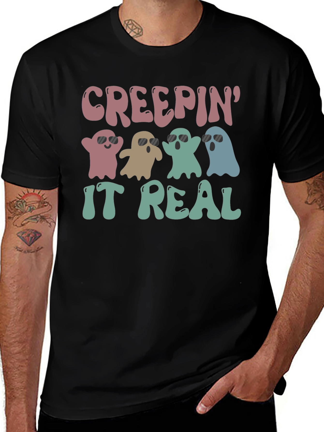 Creepin It Real Halloween Ghost T-Shirt