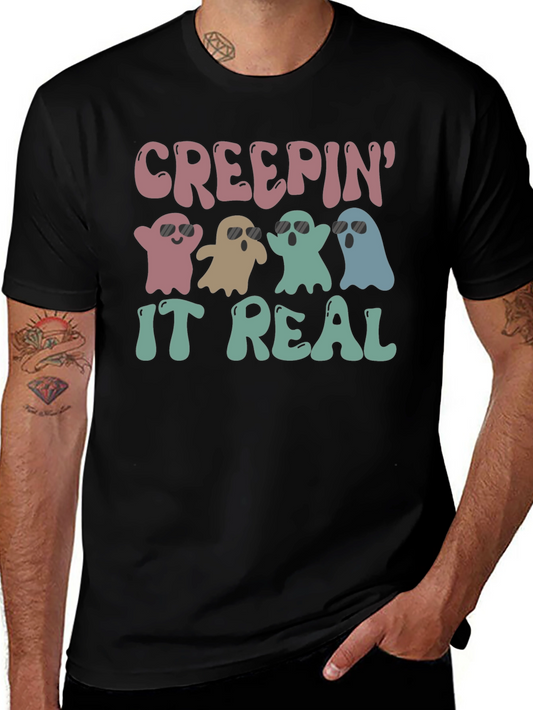 Creepin It Real Halloween Ghost T-Shirt