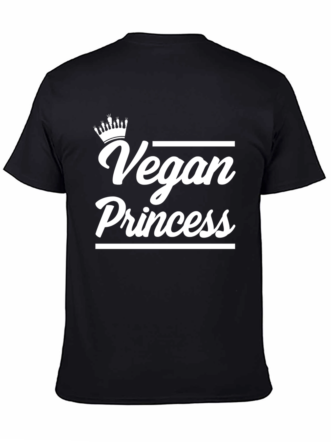 Vegan Princess T-Shirt - Black Graphic Tee