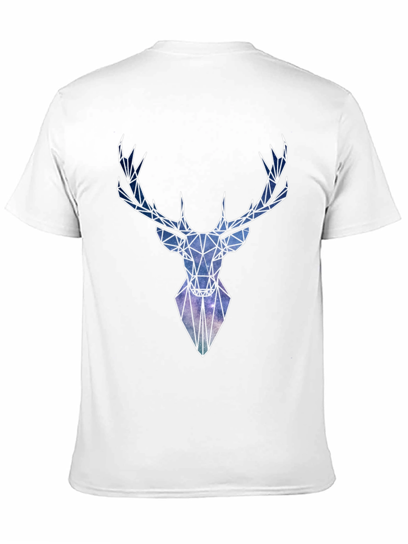 Geometric Deer Head Graphic Print Tee