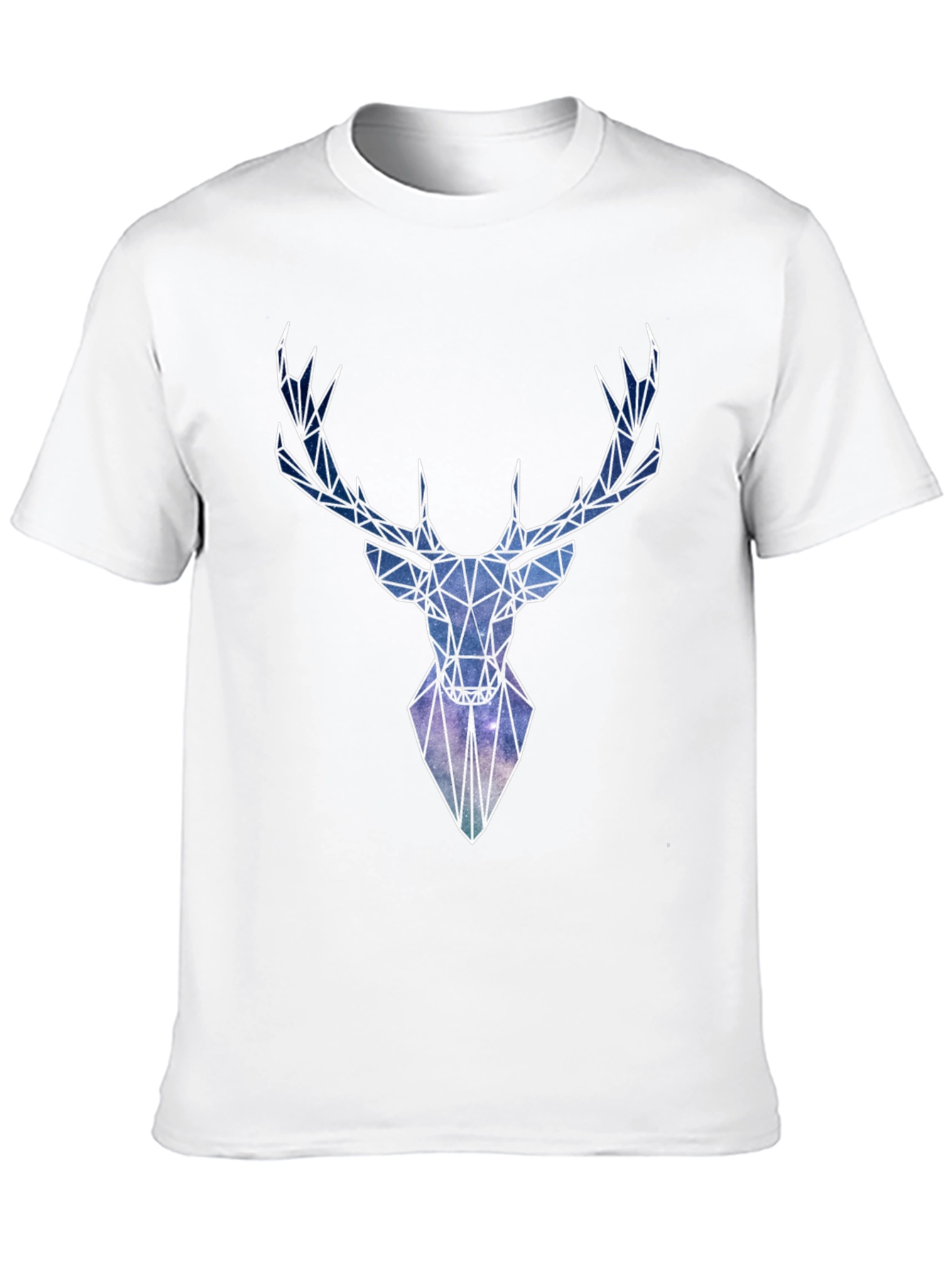 Geometric Deer Head Graphic Print Tee