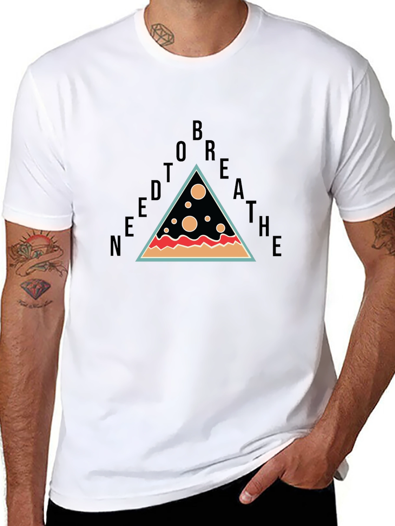 Needtobreathe Pizza Slice Graphic Tee - Black