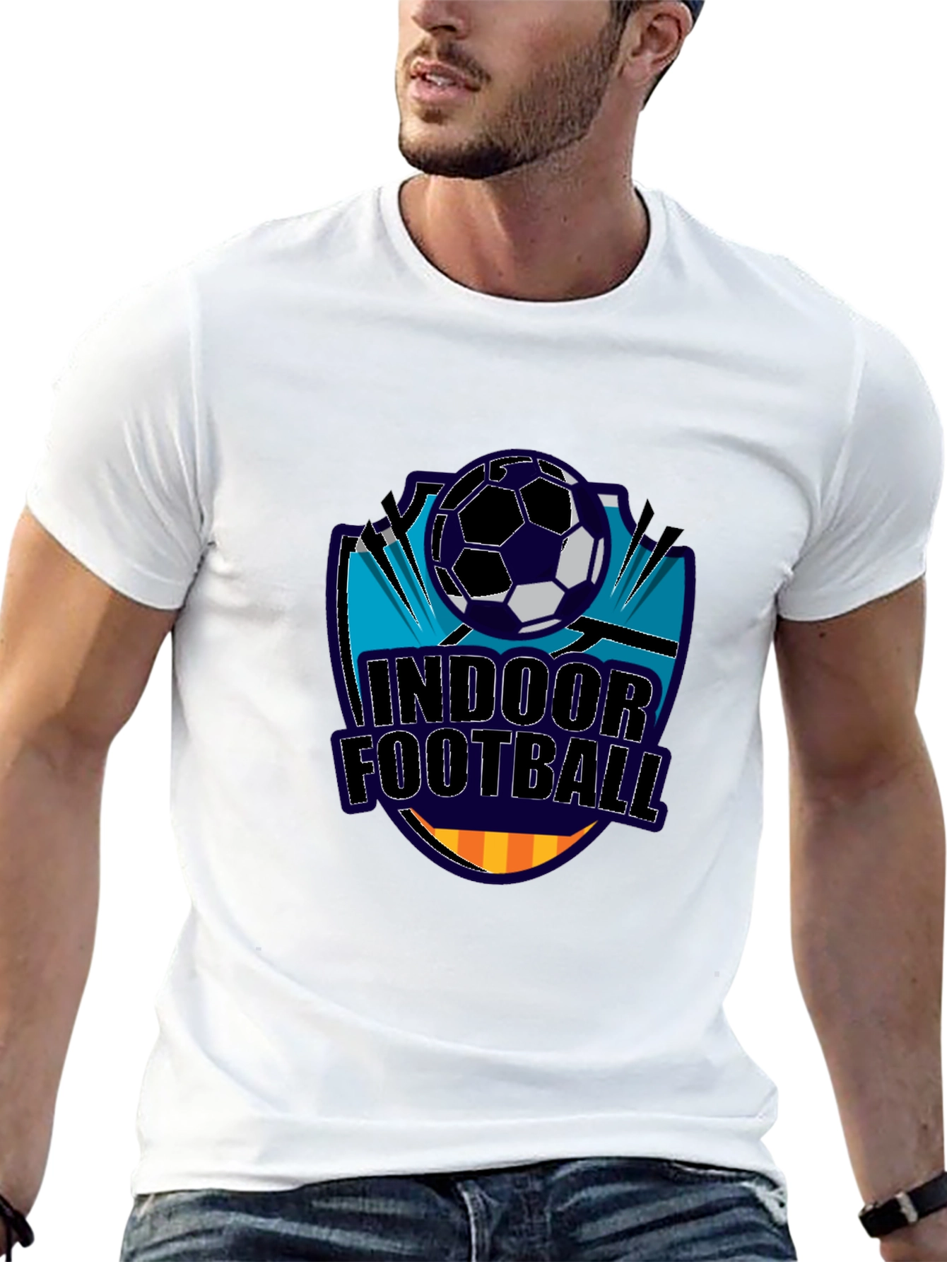 Indoor Football Graphic Tee - Black