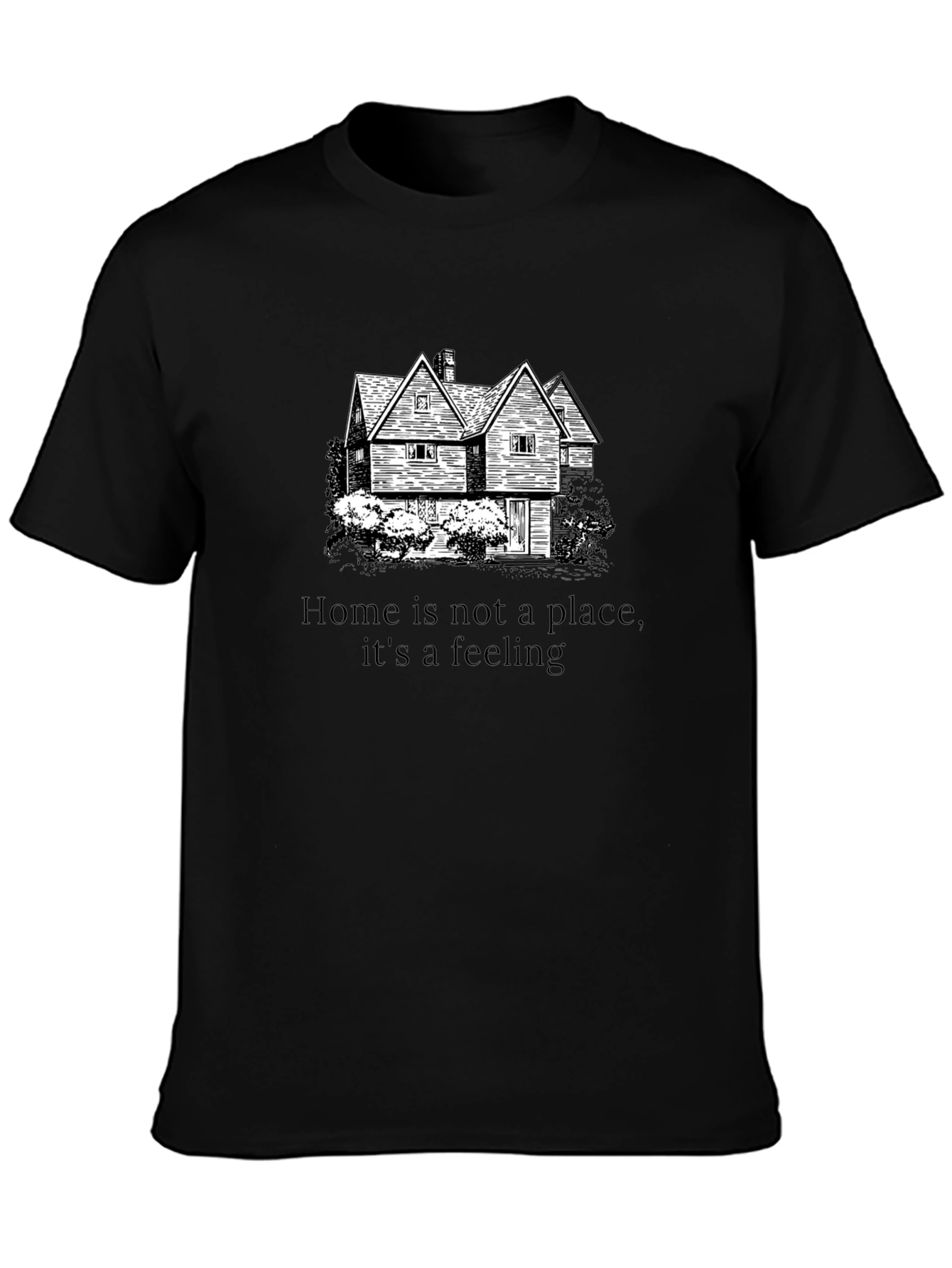 Home is a Feeling Black Graphic Tee