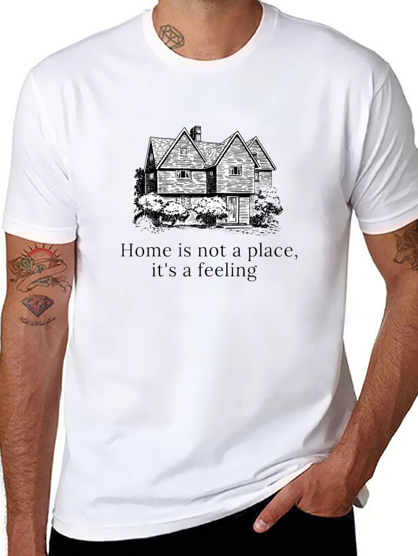 Home is a Feeling Black Graphic Tee