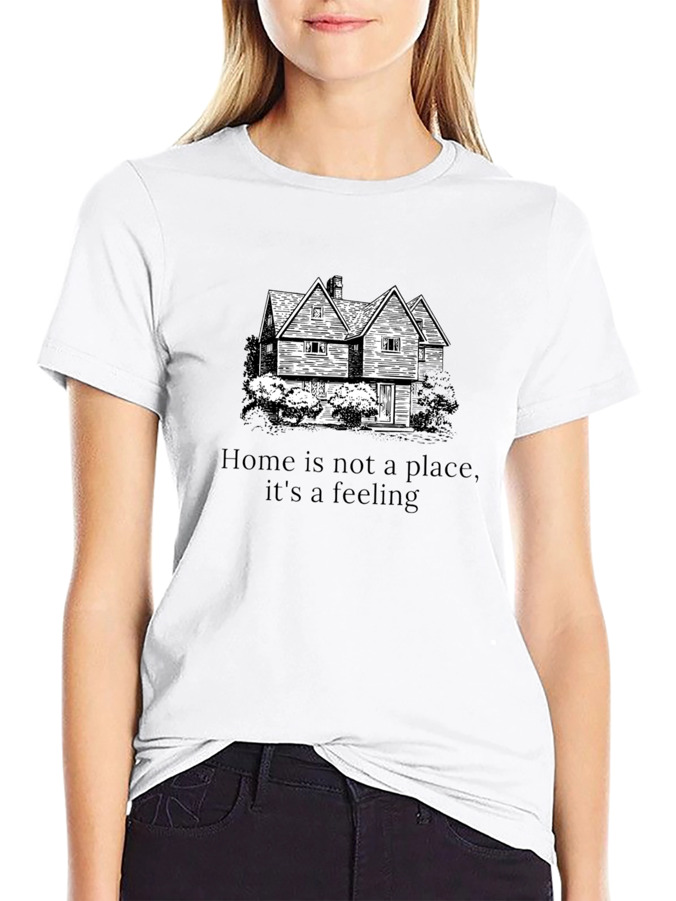 Home is a Feeling Black Graphic Tee