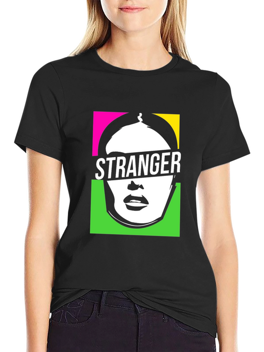 Stranger Graphic Print Black T-Shirt