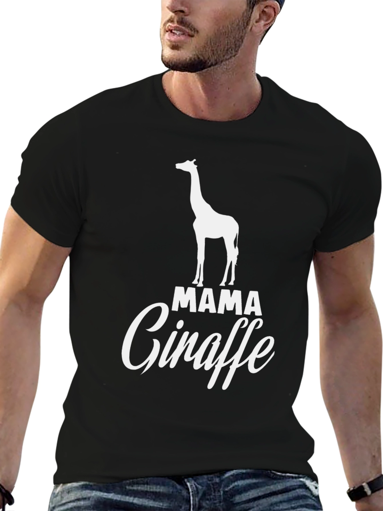 Mama Giraffe Graphic T-Shirt - Cute Animal Lover Tee