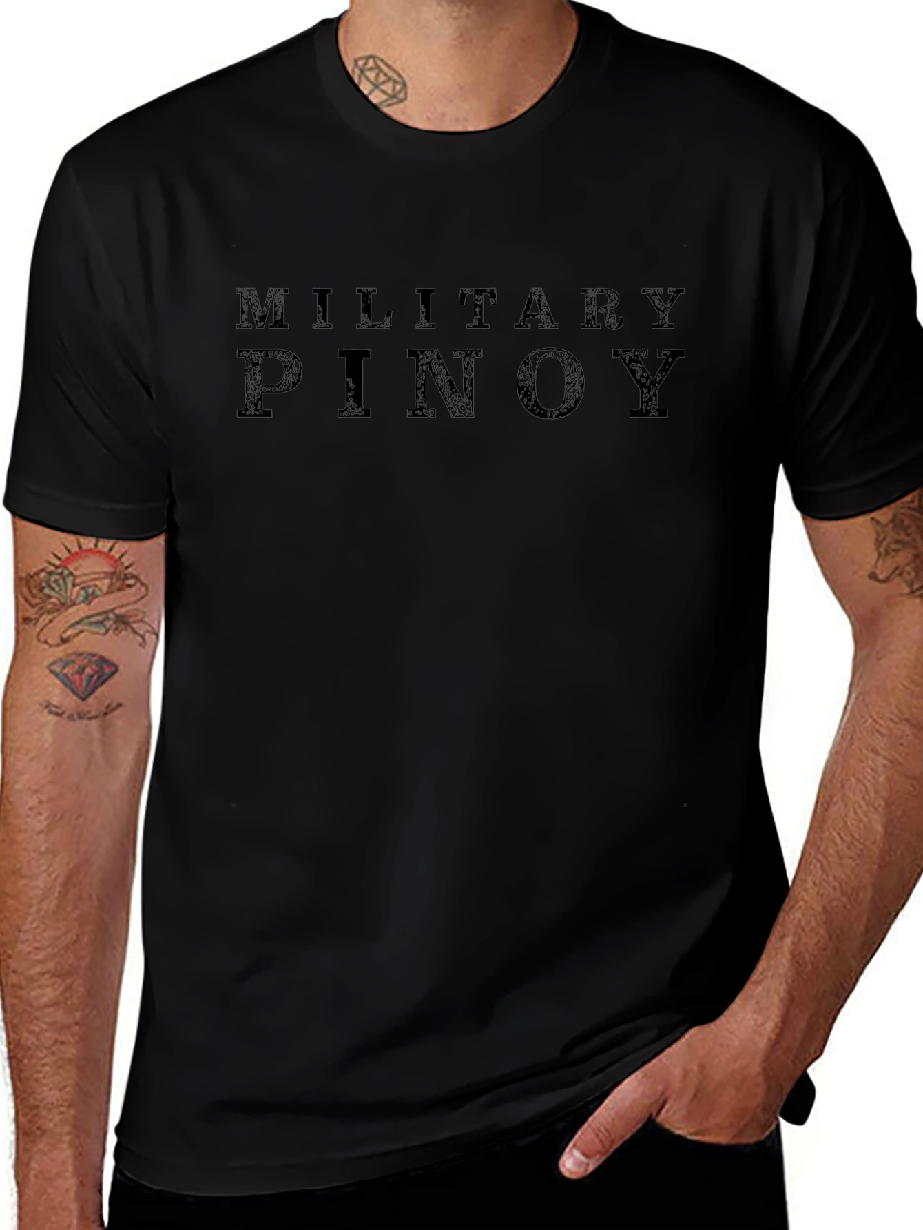 Military Pinoy Graphic Tee - Mens