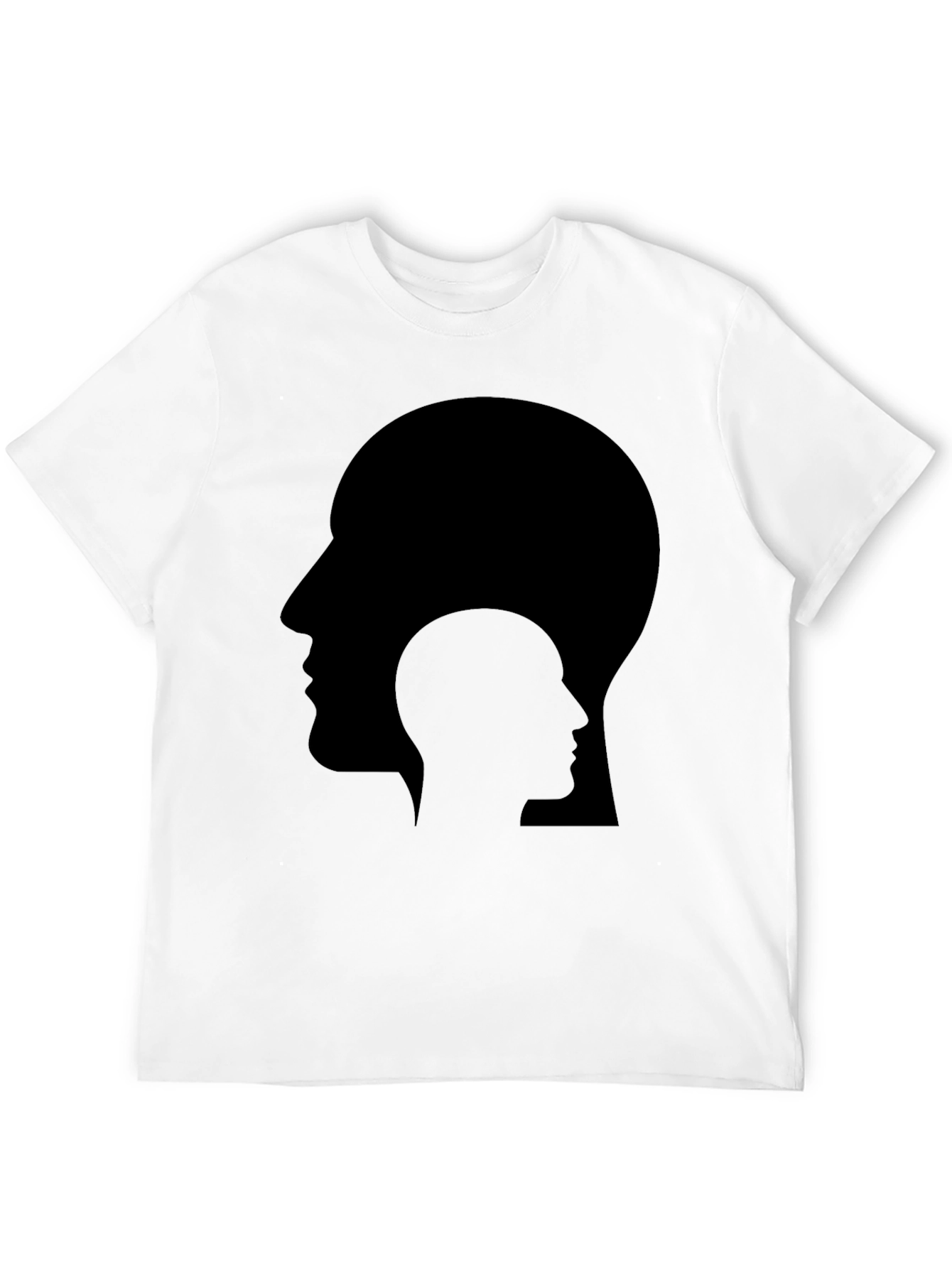 Abstract Head Silhouette Black T-Shirt